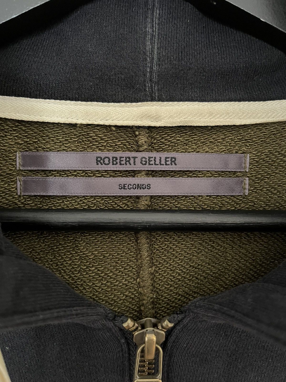 Robert Geller Seconds Combo Hoodie in Black/Olive Size US M / EU 48-50 / 2 - 3 Thumbnail