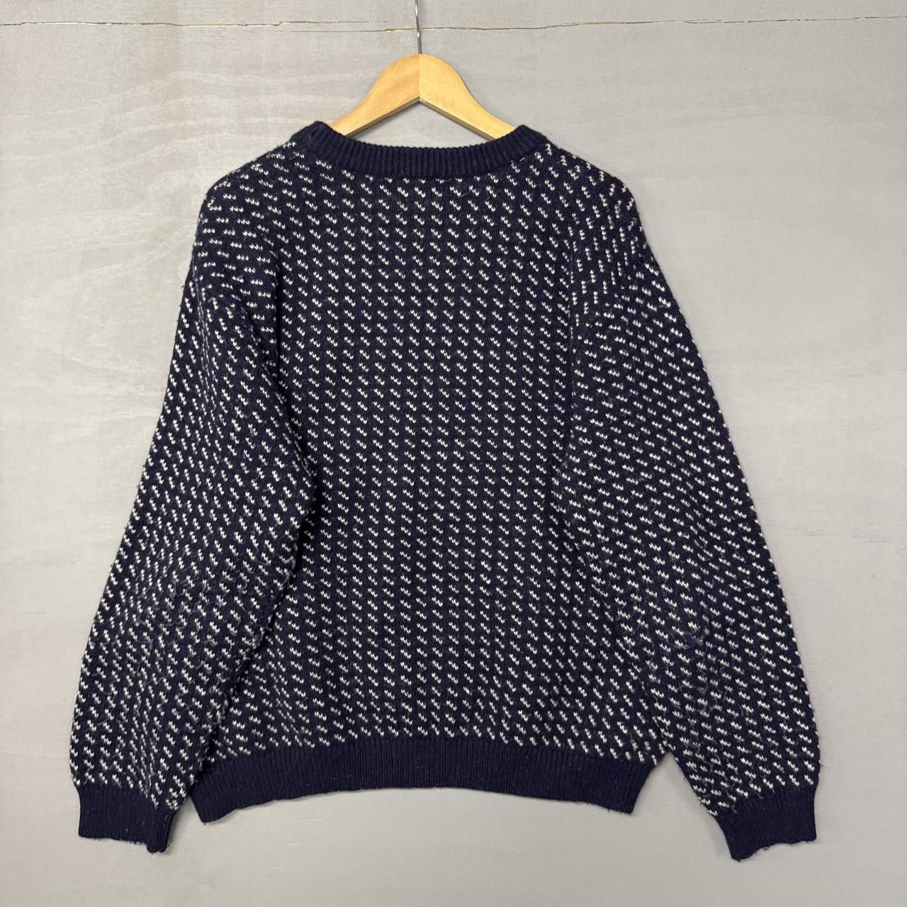L.L. Bean L.L.Bean Birds Eye Retro Lambs Wool Sweater Men’s XL Reg Size US XL / EU 56 / 4 - 4 Thumbnail
