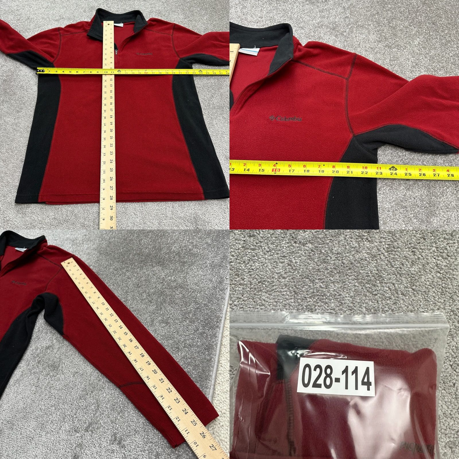 Vintage Columbia Klamath Range Fleece Jacket Mens Large Red Black 1/4 Zip Outdoor Hiking Size US L / EU 52-54 / 3 - 8 Thumbnail