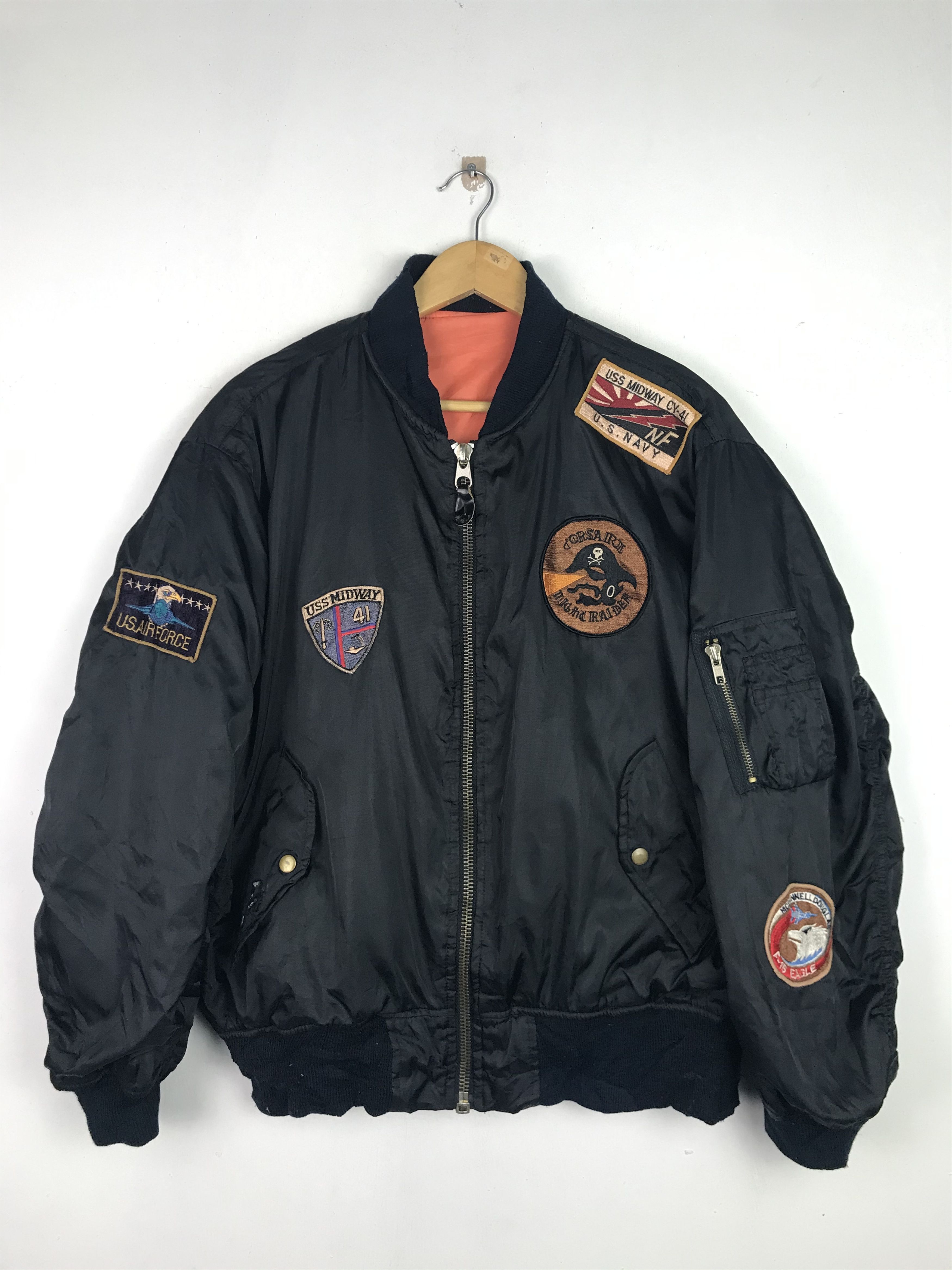 Vintage Vintage Bondage Punks Patches Bomber Jacket Buzz Rickson Size US L / EU 52-54 / 3 - 1 Thumbnail