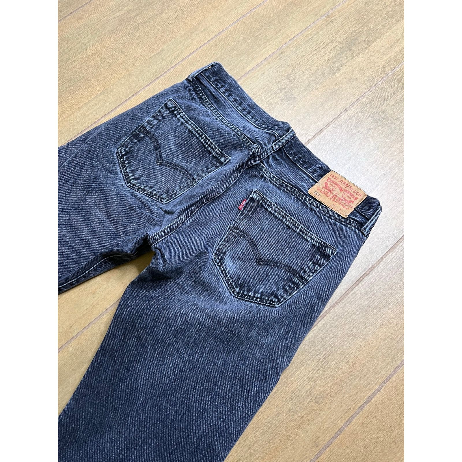 Levi's Levi’s 501 Jeans Mens Actual Sz 32x29 Black Gray Button Fly Size US 34 / EU 50 - 10 Thumbnail