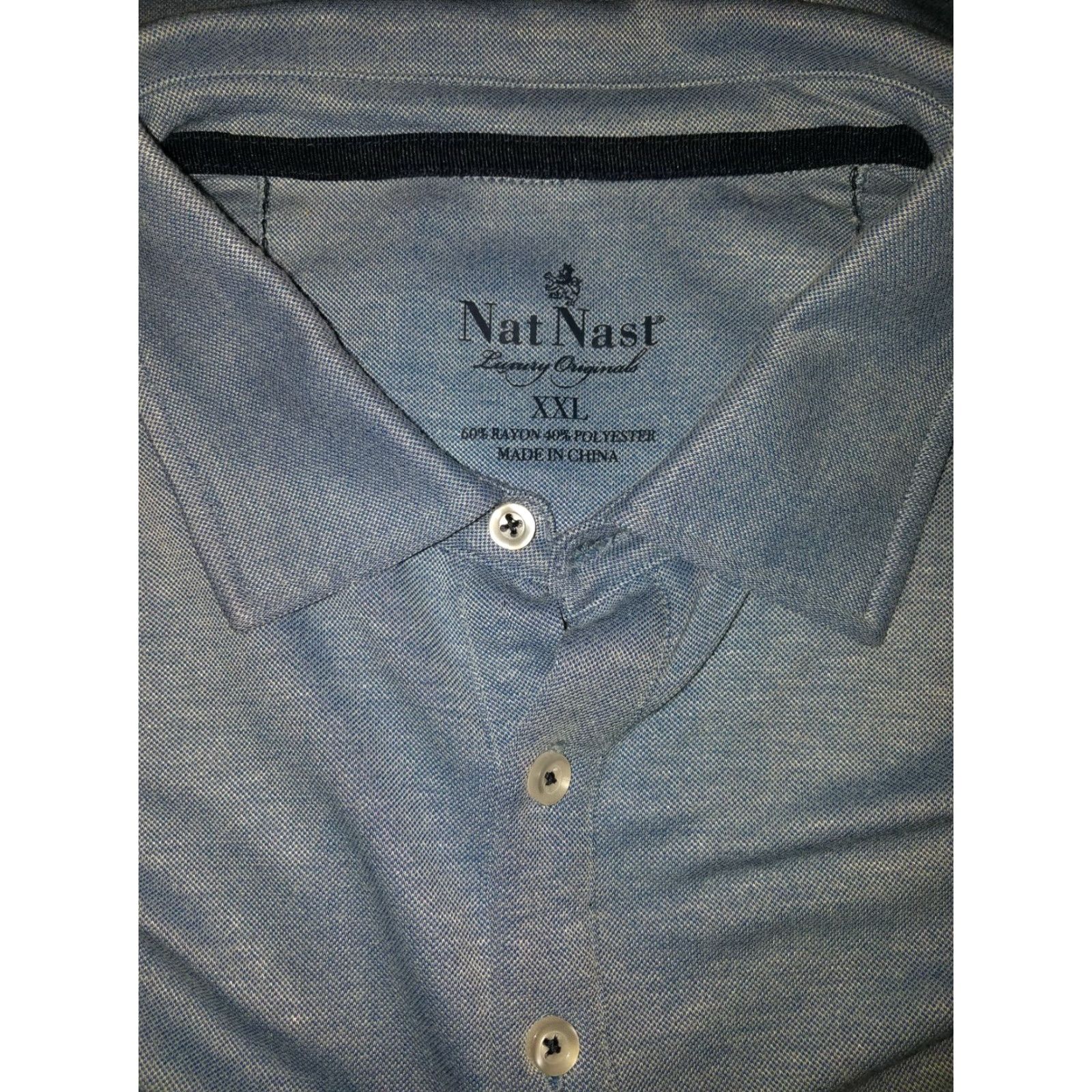 Nat Nast Nat Nast Luxury Originals Polo Short Sleeve Light Blue Golf Shirt Mens XXL Size US XXL / EU 58 / 5 - 5 Thumbnail