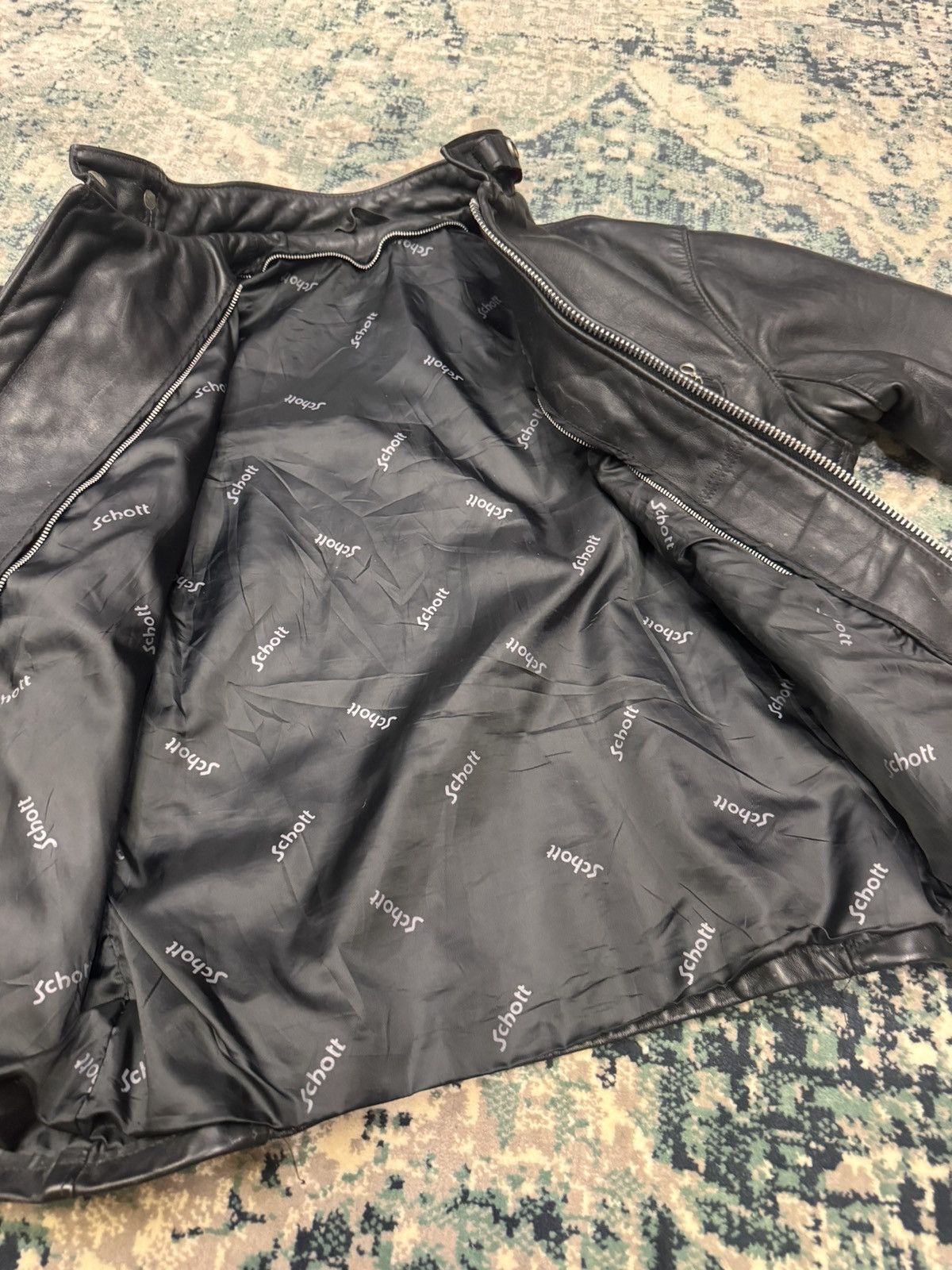 Schott VINTAGE SCHOTT CAFE RACER BIKER LEATHER JACKET Size US M / EU 48-50 / 2 - 8 Thumbnail