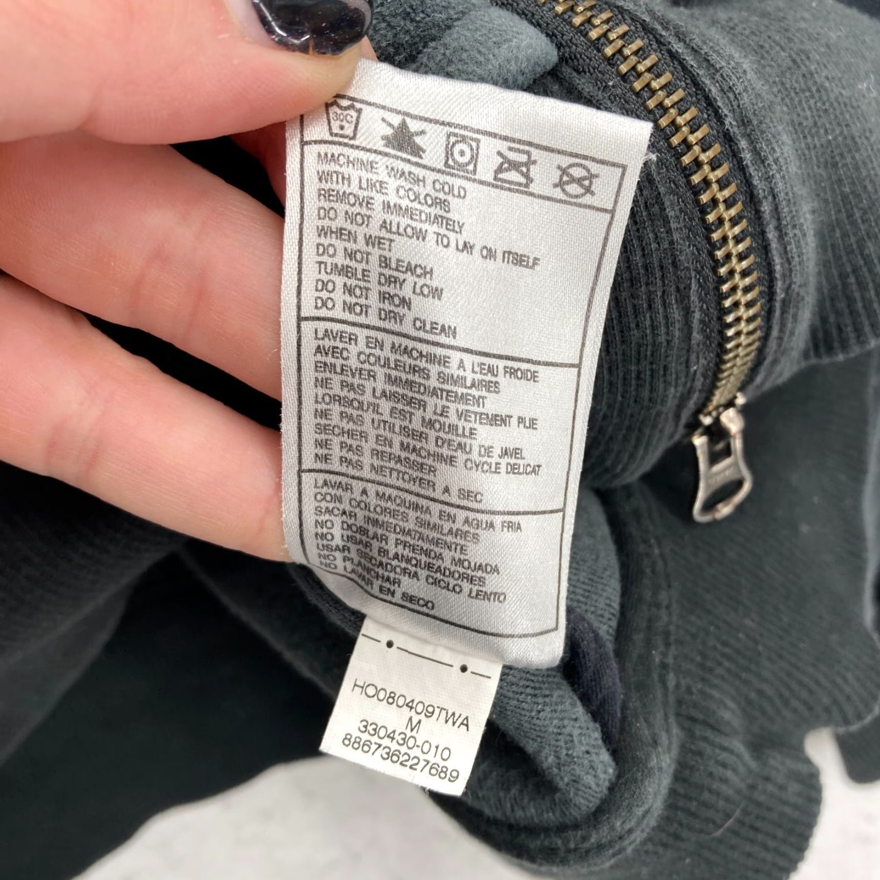 Nike VINTAGE Nike Velour Track Suit Jacket Women's M Faded Black Retro Full Zip Size M / US 6-8 / IT 42-44 - 7 Thumbnail