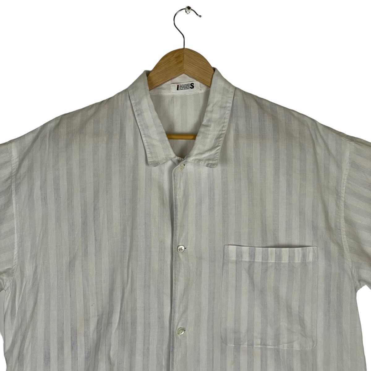 Issey Miyake VTG90 IS Issey Miyake Stripes Button Up Shirt Size US L / EU 52-54 / 3 - 3 Thumbnail