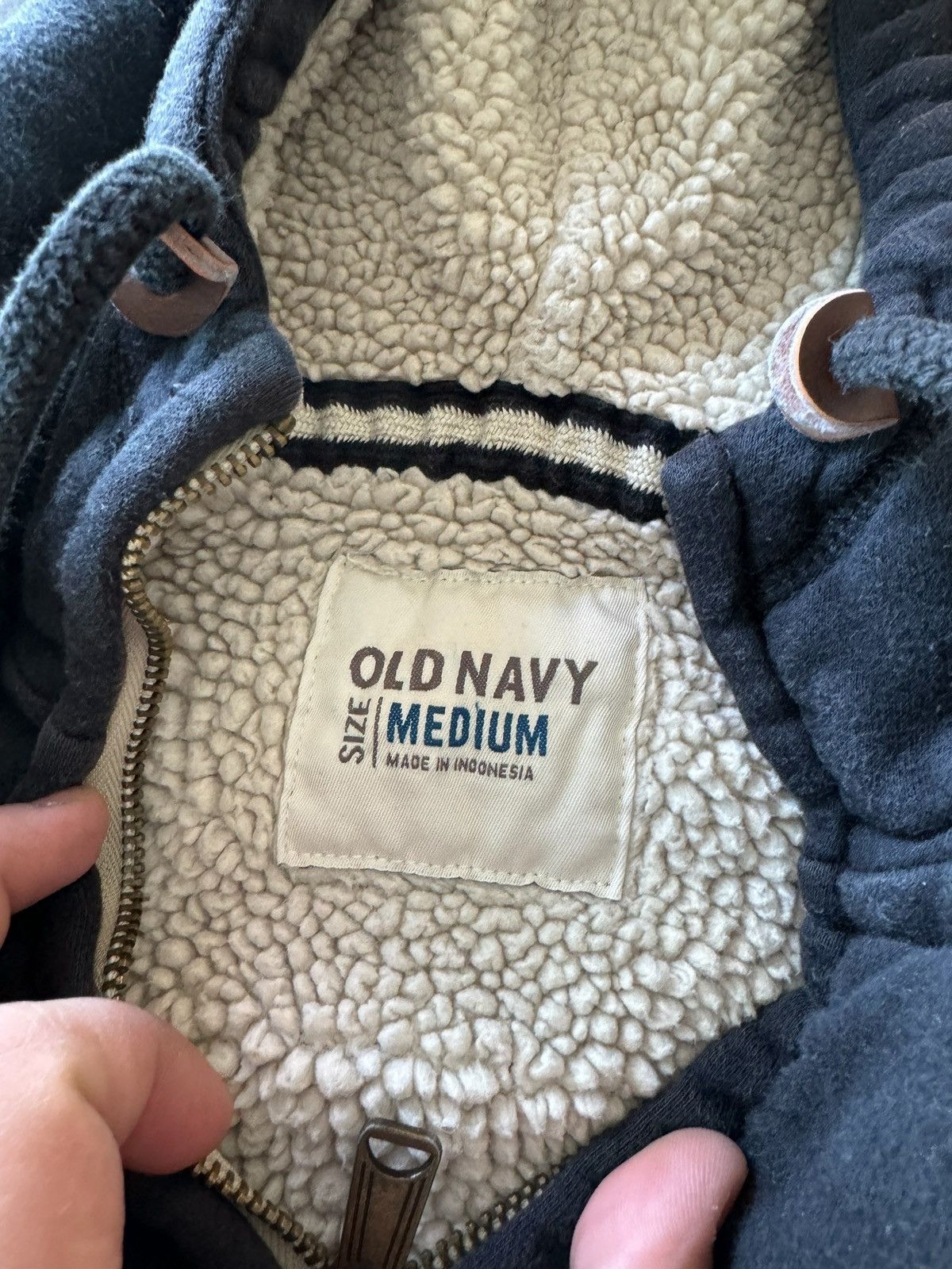 Old Navy Old Navy Drawstring Sherpa Lined Heavyweight Warm Hoodie Size US M / EU 48-50 / 2 - 2 Thumbnail