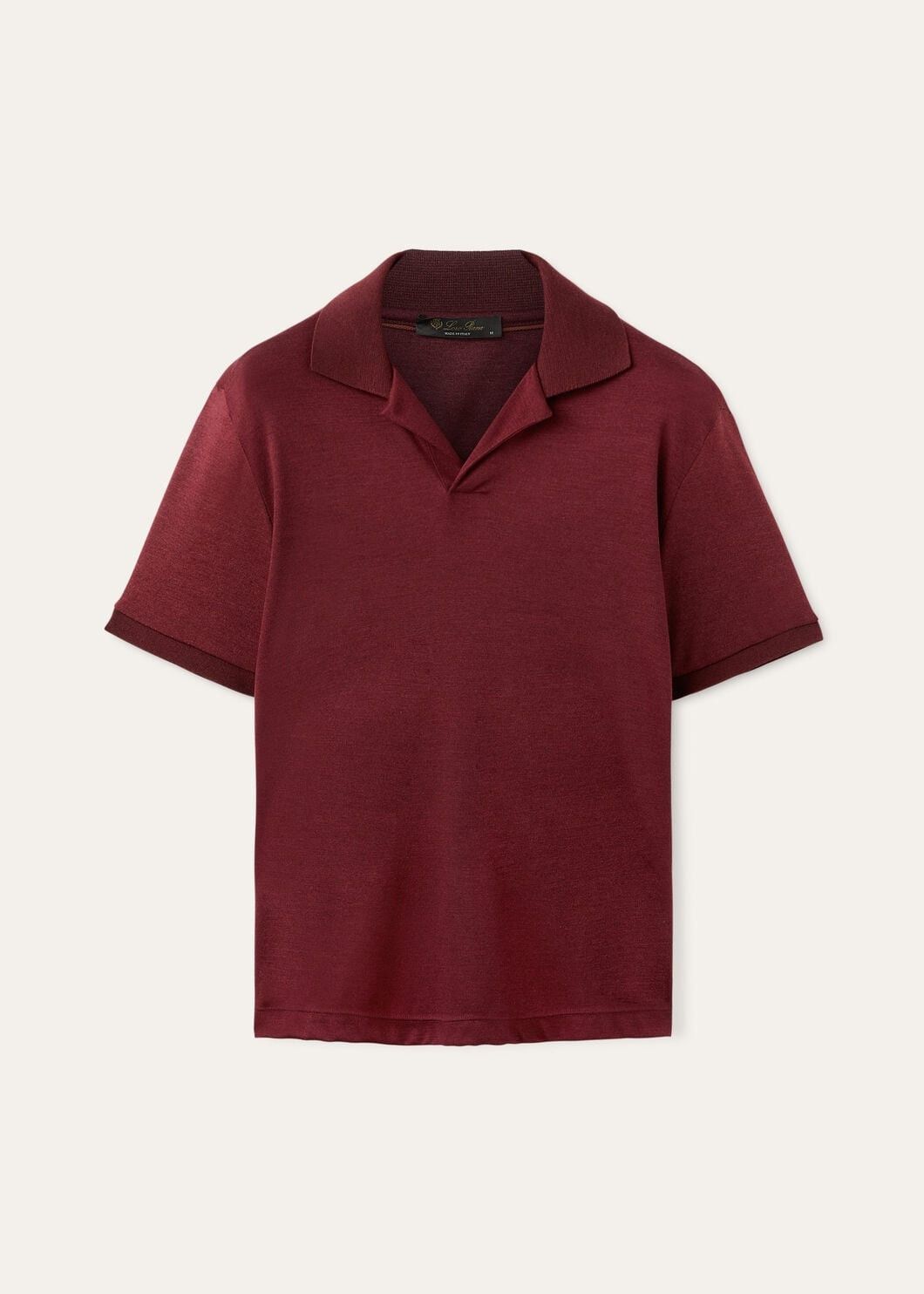 Loro Piana o1w1db10125 FAM3988 Open Polo Shirt in Burgundy Size US XL / EU 56 / 4 - 1 Thumbnail