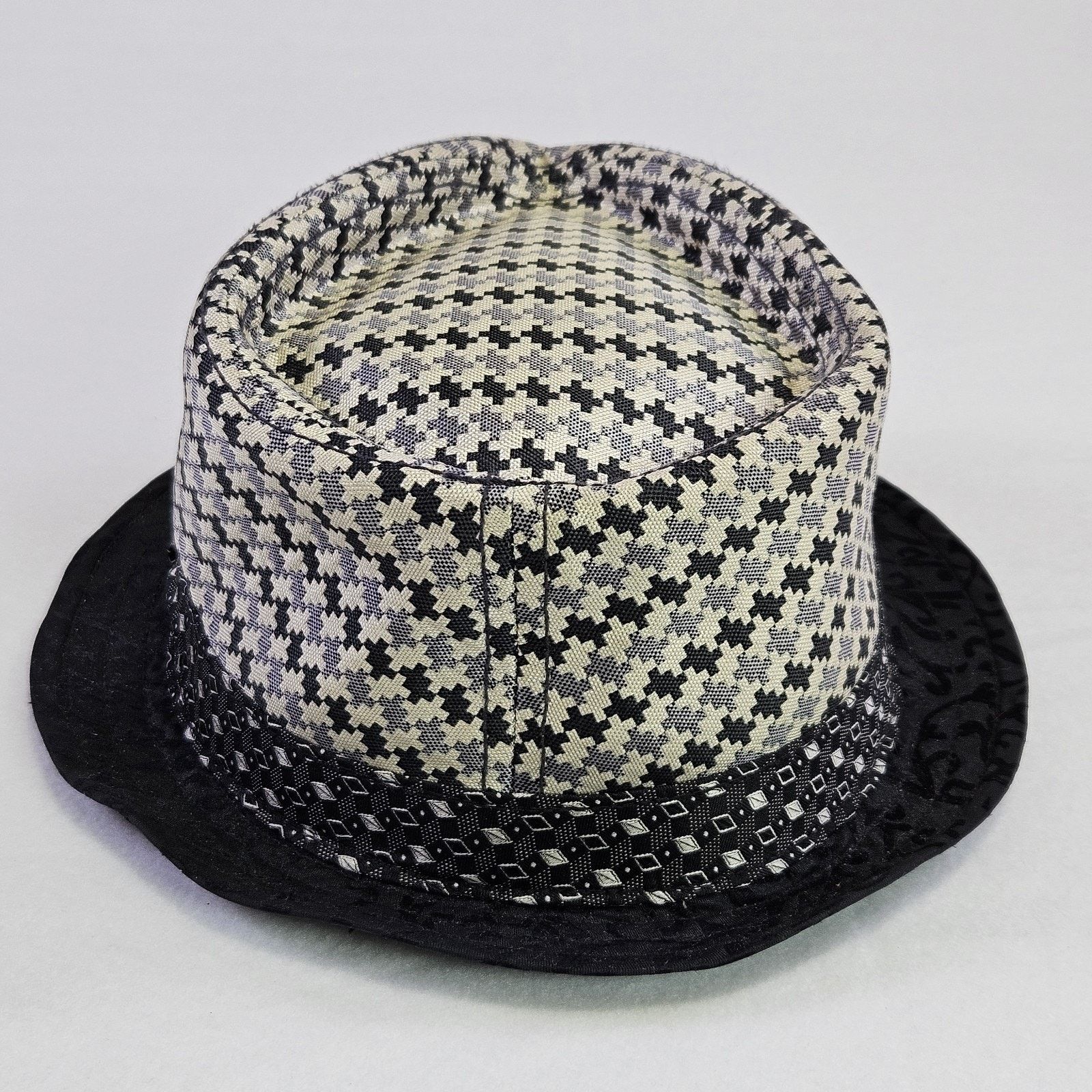 Robert Graham Robert Graham Trilby Fedora 100% Silk Hat Houndstooth Black Size ONE SIZE - 9 Thumbnail