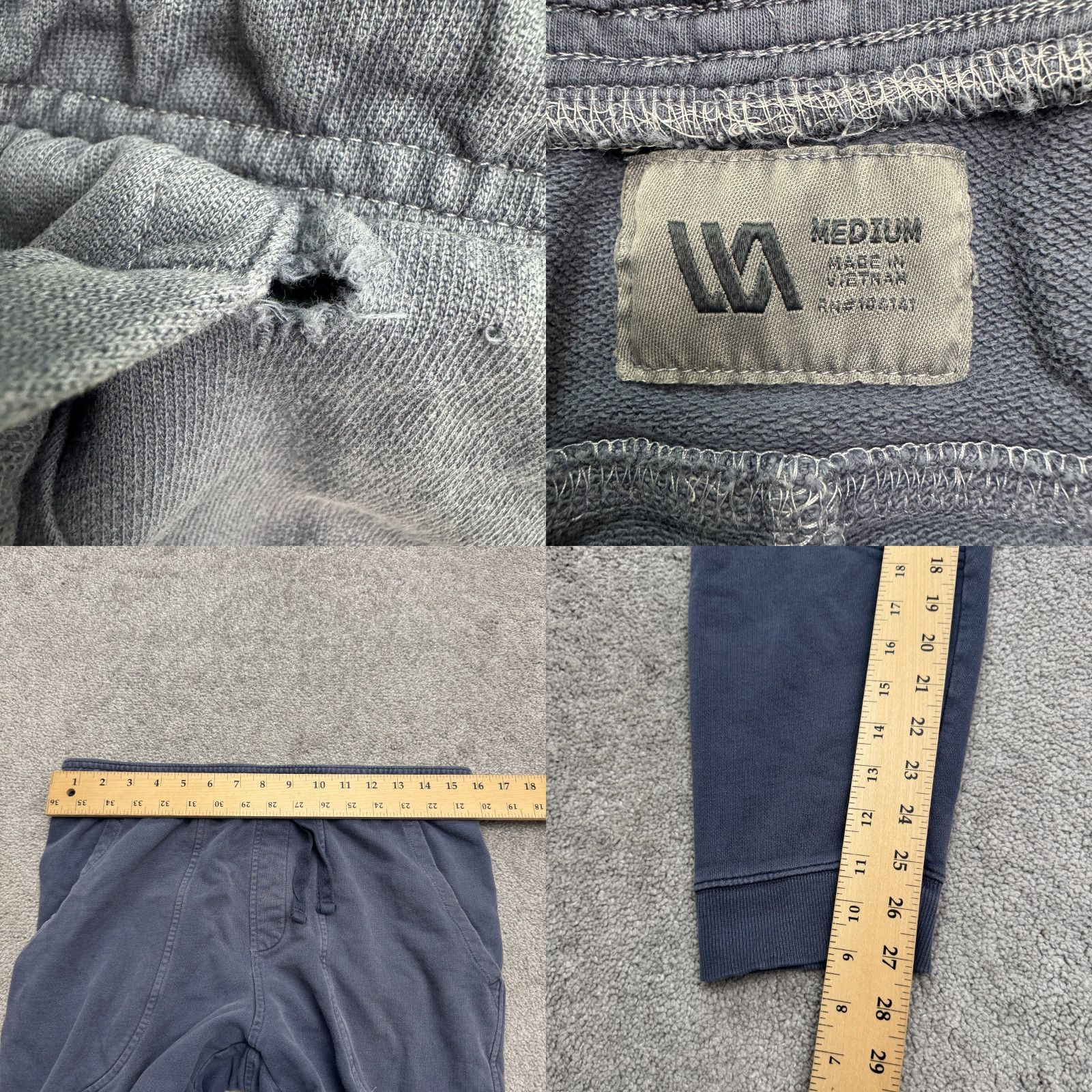 Vintage VRST Jogger Sweatpants Mens Medium Gray Tapered Pockets 32x27 Athletic Activewear Casual 32 Inseam Regular Fit Cotton Blend Day-to-Day Mens Gray Size US 31 - 8 Thumbnail