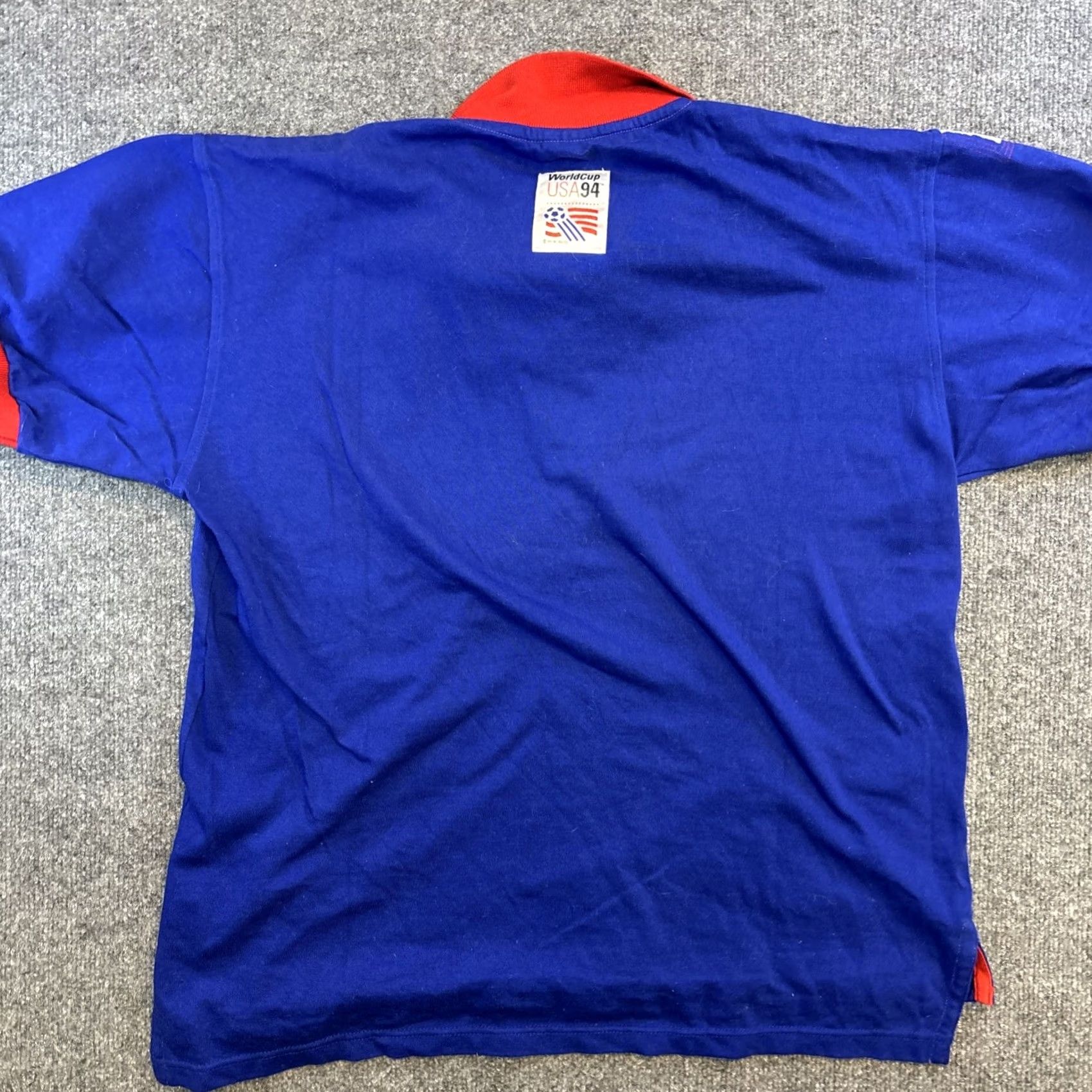 Vintage VINTAGE Snickers Promo World Cup USA 1994 Fits Medium Boxy Blue Polo Shirt 90s Shirt Mens Blue Polo 1990s USA USA 1994 Snickers World Cup Shirt Size US M / EU 48-50 / 2 - 7 Thumbnail