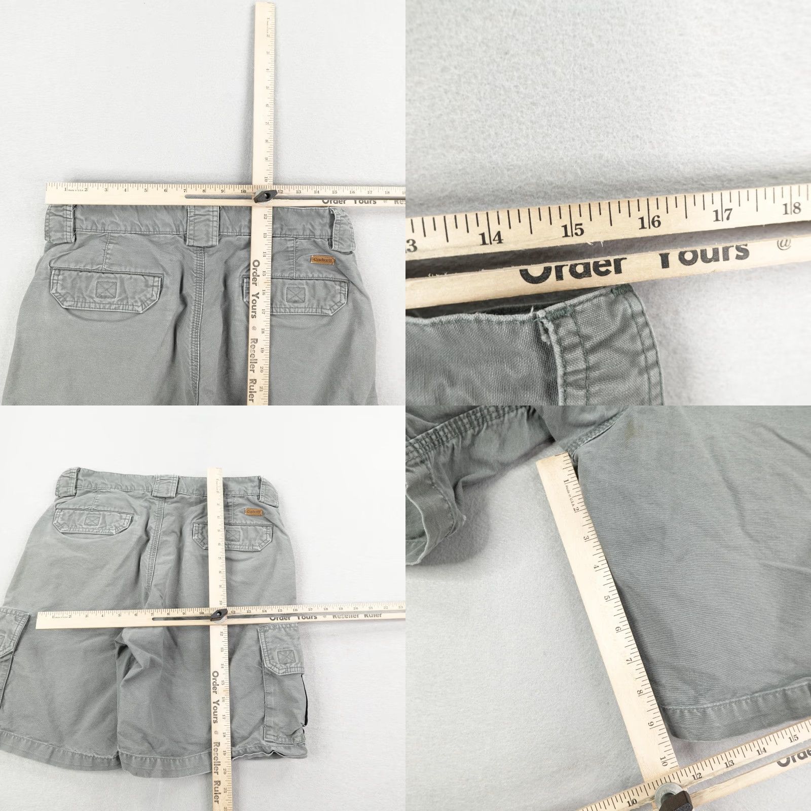 Carhartt VINTAGE Carhartt Shorts Mens Large Gray Cargo Work Utility Canvas Heavy Duty ^ Size US 34 / EU 50 - 8 Thumbnail