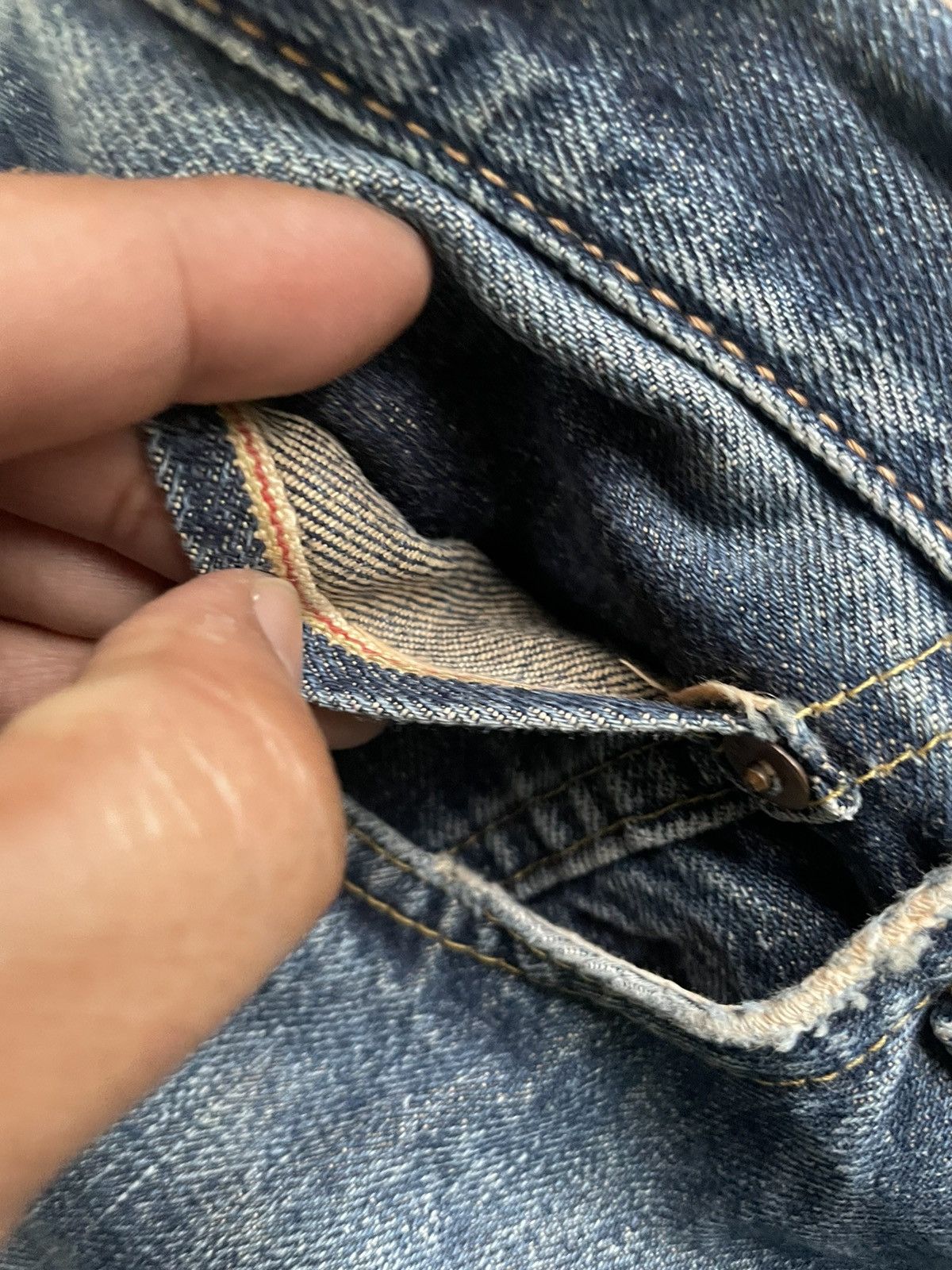 Edwin Vintage Edwin 505 X Selvedge Distresed Denim Size US 32 / EU 48 - 24 Thumbnail
