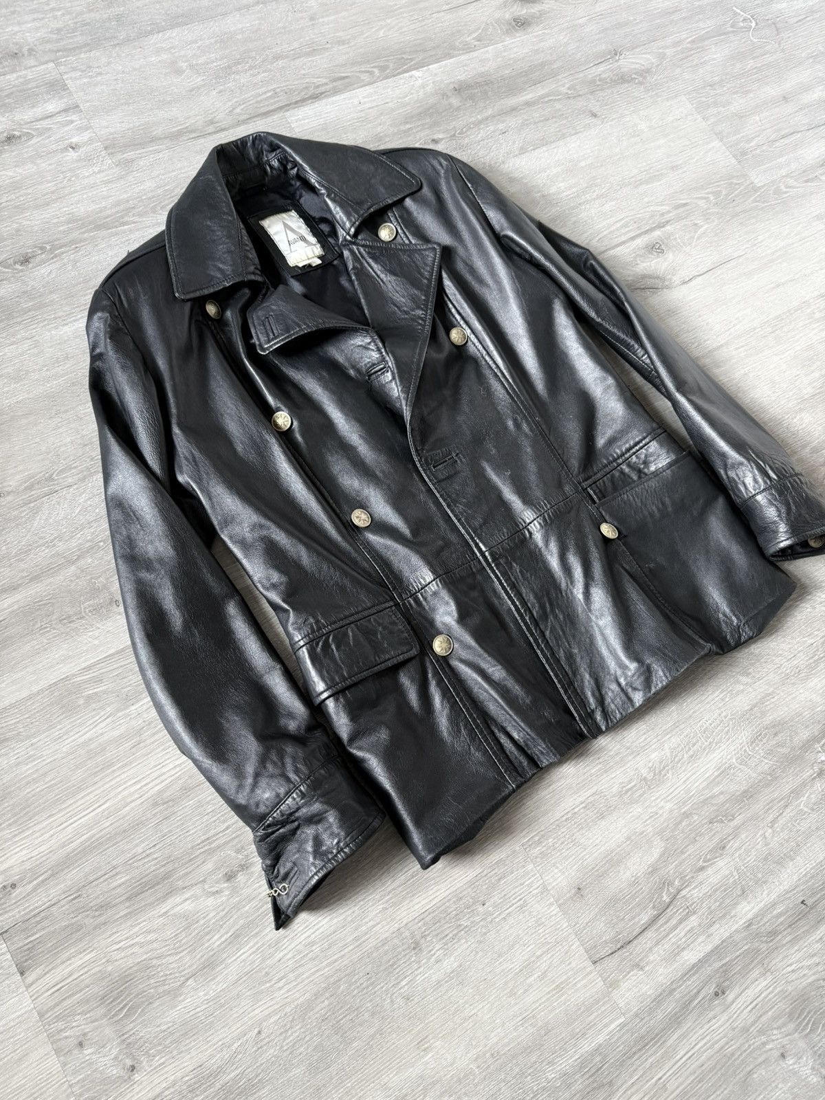 Vintage Early 2000s leather trench coat Size US M / EU 48-50 / 2 - 4 Thumbnail