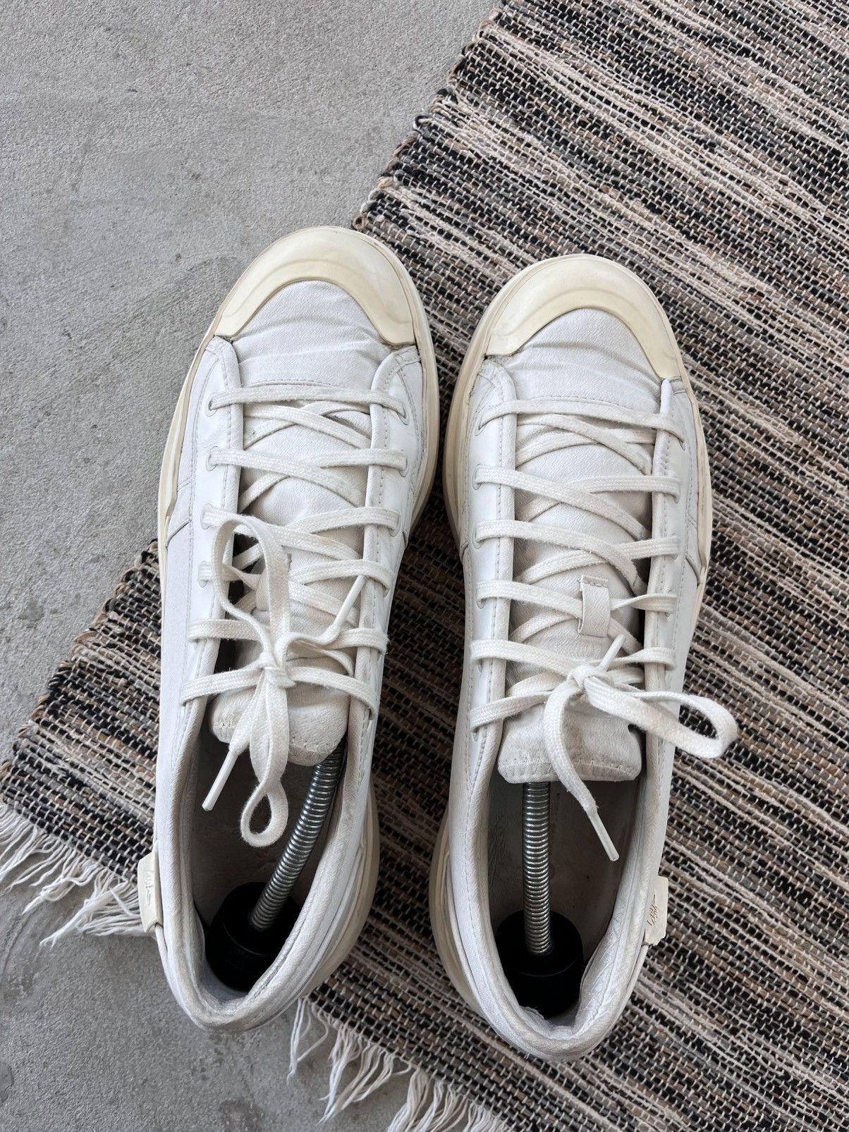 Adidas × Y-3 Vintage Adidas Y3 Ajatu Court Low Sneakers White Leather Y2K Size US 11 / EU 44 - 16 Thumbnail