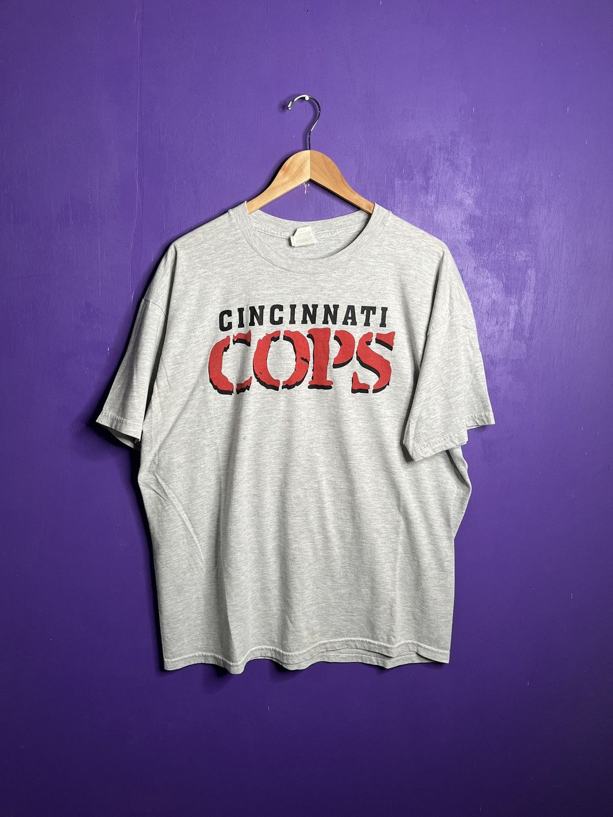 Vintage Vintage 90s Cincinnati cops gang t-shirt Size US XL / EU 56 / 4 - 1 Thumbnail