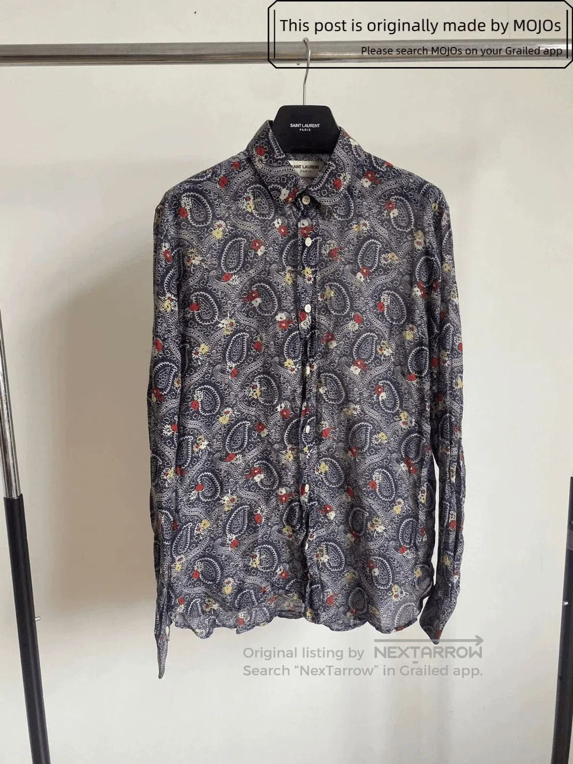 Saint Laurent Paris Sz 39 Saint Laurent Paris 15SS Bandanna Pattern Shirt. Size US M / EU 48-50 / 2 - 1 Thumbnail