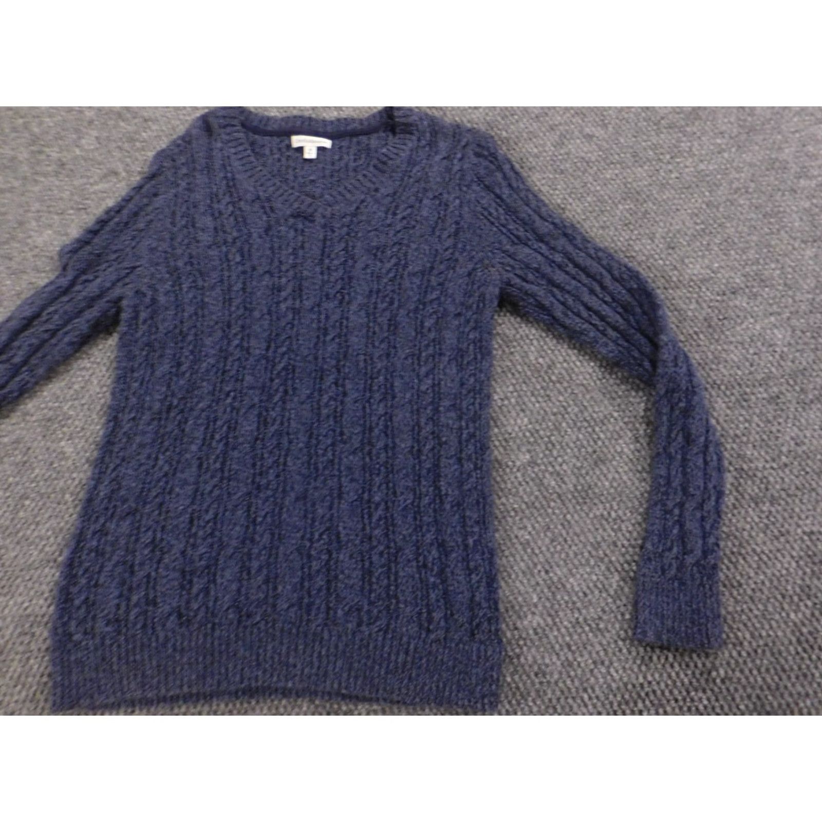 Croft & Barrow Croft & Barrow Womens Sweater Pullover Crew Neck Medium Blue Classic Knit Cotton Stretch Regular Sleeve Long Winter Casual Size M / US 6-8 / IT 42-44 - 3 Thumbnail