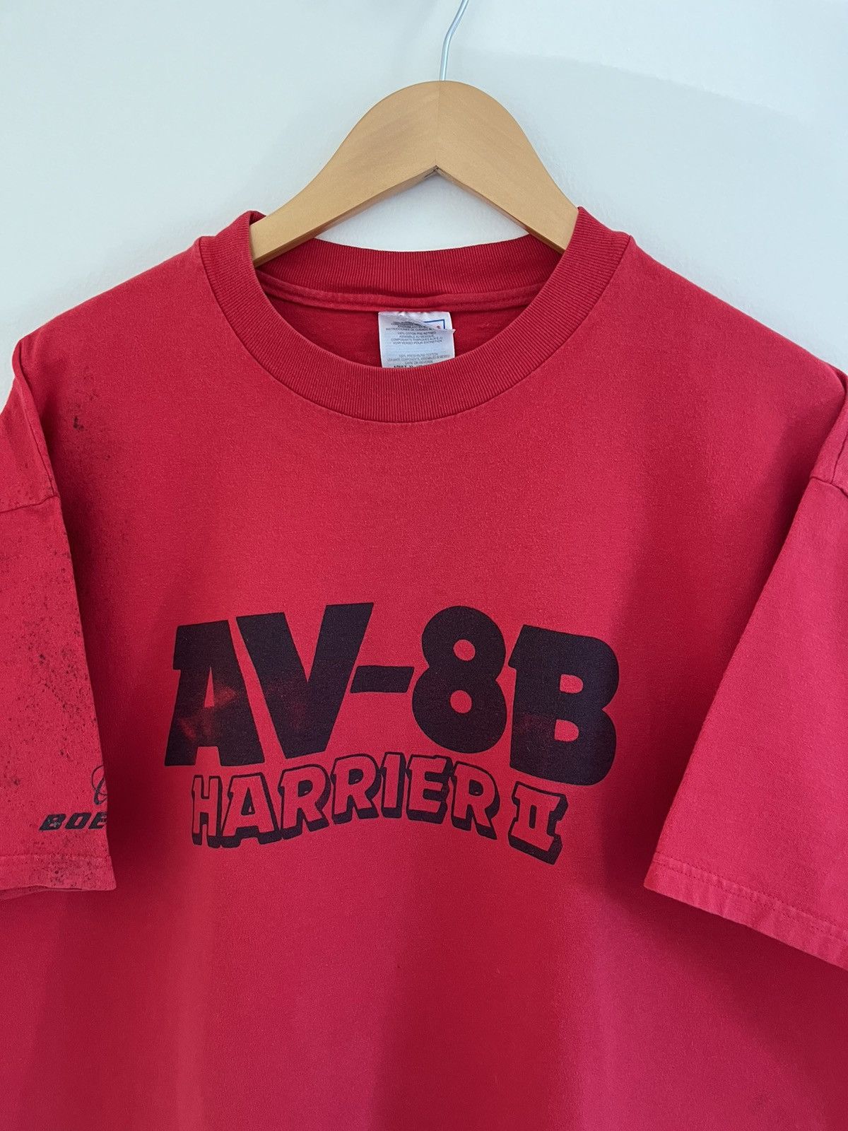 Vintage Vintage 90’s Boeing AV-8B Harrier II T-Shirt Size US XL / EU 56 / 4 - 2 Thumbnail