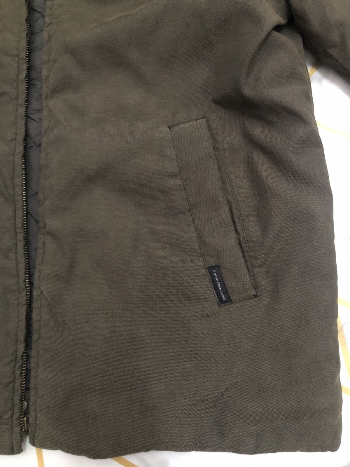 Calvin Klein × Vintage Vintage Calvin Klein Mass Green Zipper Jacket Size US L / EU 52-54 / 3 - 7 Thumbnail