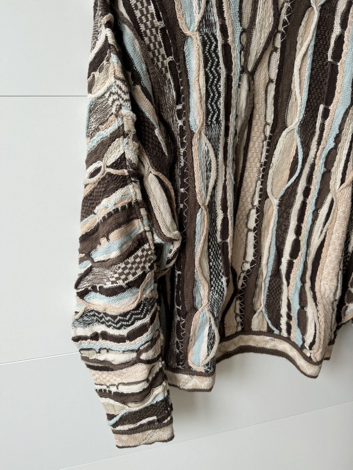 Kapital [1] 7G Knit Gaudy Crew Sweater in Brown (SS23) Size US M / EU 48-50 / 2 - 4 Thumbnail