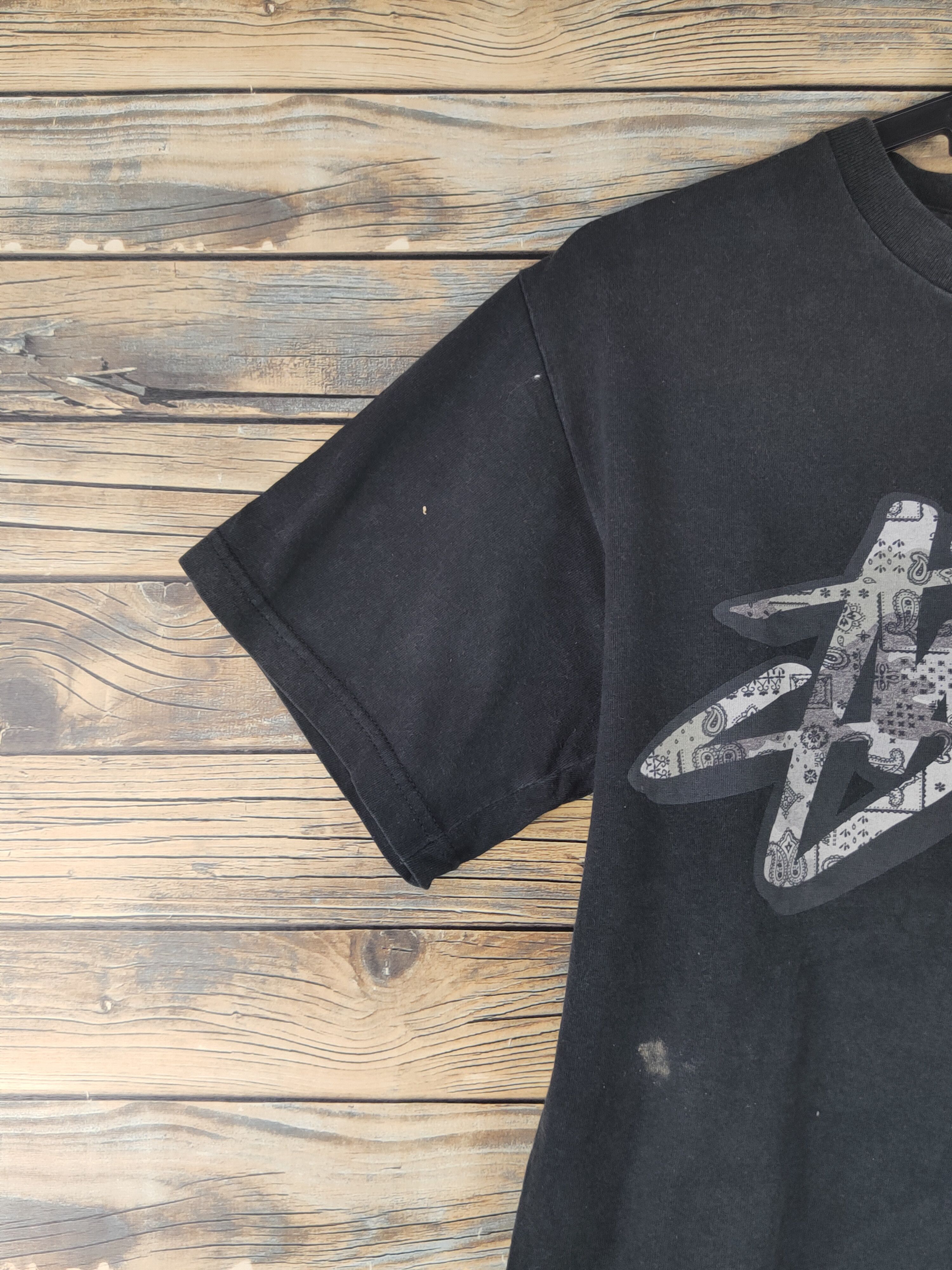 Stussy DL Stussy Black Faded vintage Short Sleeve T-shirt #1629 Size US M / EU 48-50 / 2 - 5 Thumbnail