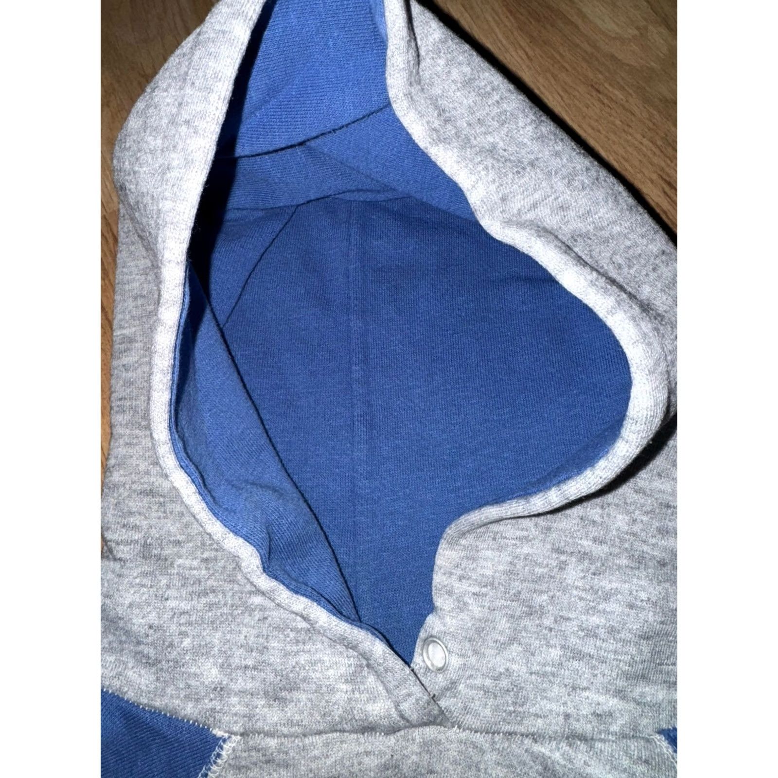 Vintage VINTAGE 70s 80s Hoodie Pullover Size XL Grey Blue Soft GUC Size US XL / EU 56 / 4 - 2 Thumbnail