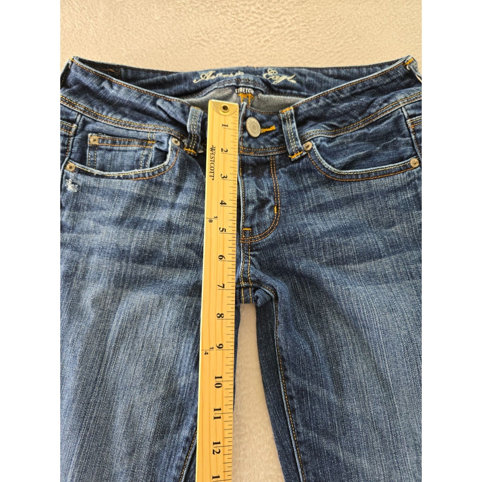 American Eagle Outfitters American Eagle Jeans Womens Size 6 Long Stretch Slim Boot Size 28" / US 6 / IT 42 - 3 Thumbnail