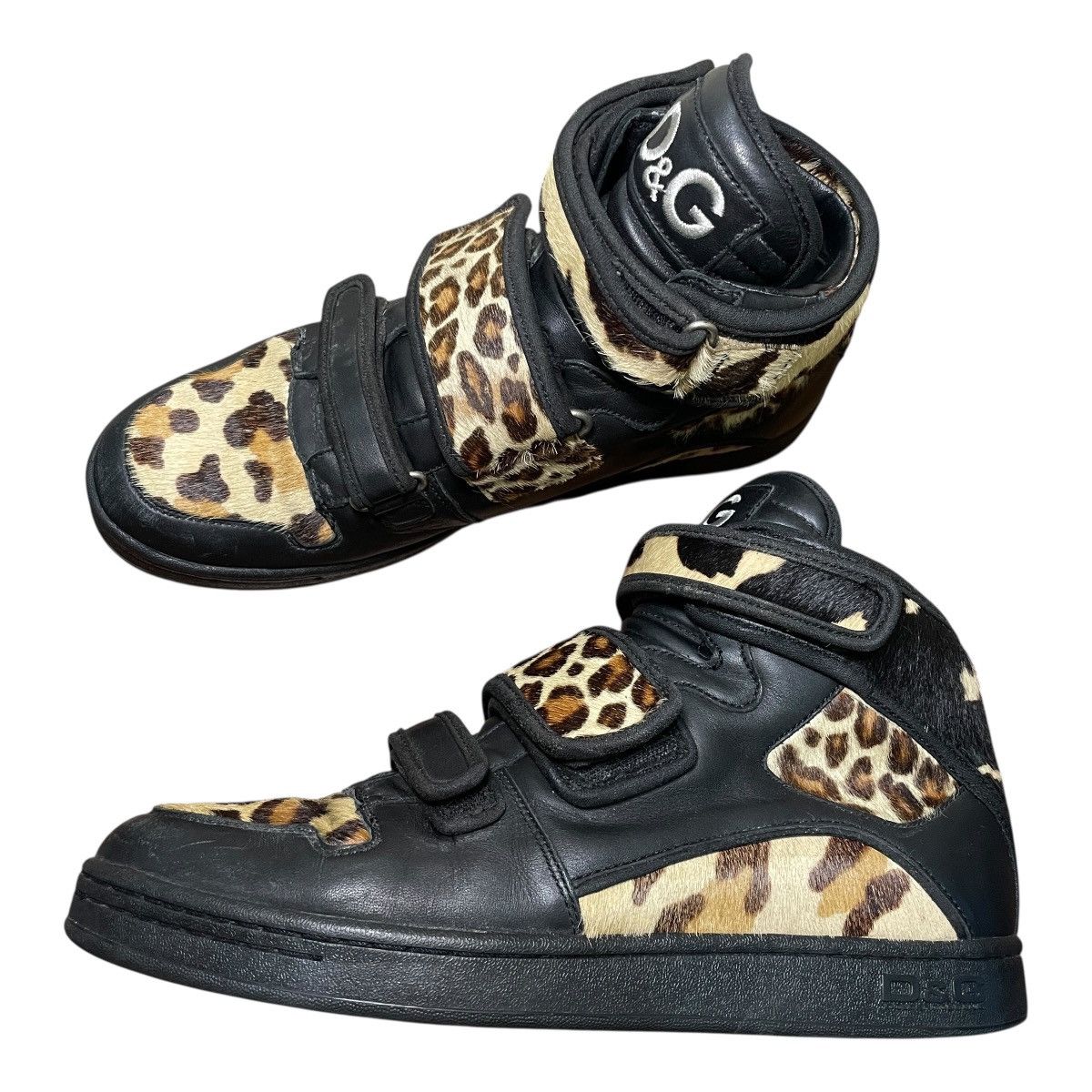 Dolce & Gabbana Dolce & Gabanna Early 2000s Leopard Pony Hair High Sneakers Size US 8 / EU 41 - 3 Thumbnail