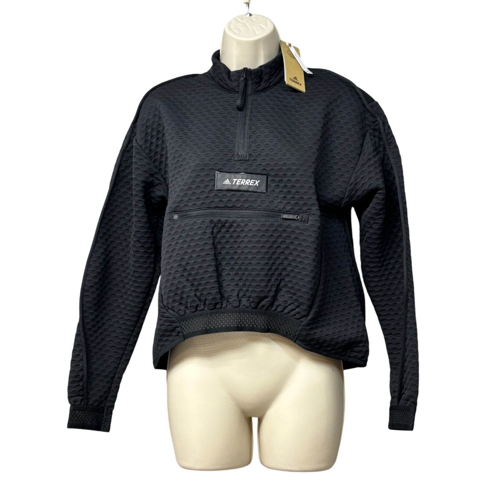 Adidas ADIDAS PERFORMANCE Terrex Hike 1/2 Zip Fleece Sweatshirt, Bl Size XS / US 0-2 / IT 36-38 - 1 Thumbnail