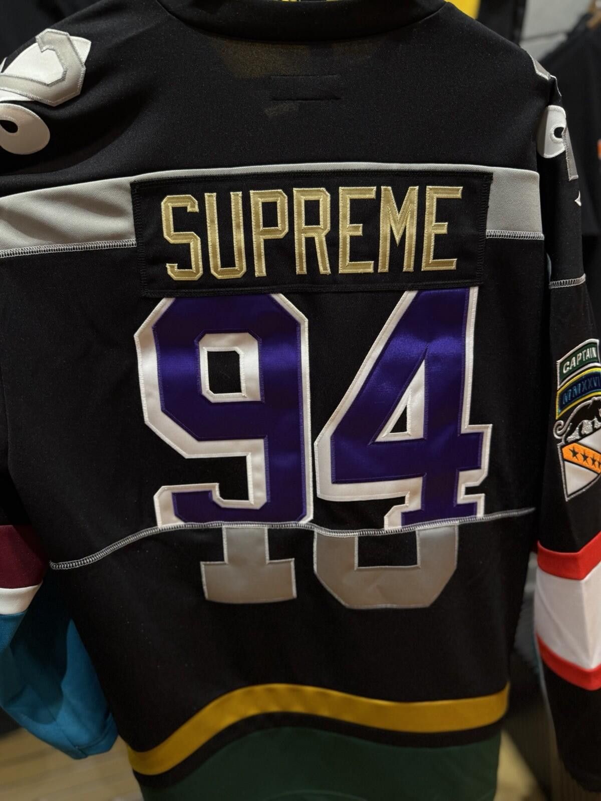 Supreme Supreme Paneled Hockey Jersey Black (Size XL) Brand New Size US XL / EU 56 / 4 - 8 Thumbnail