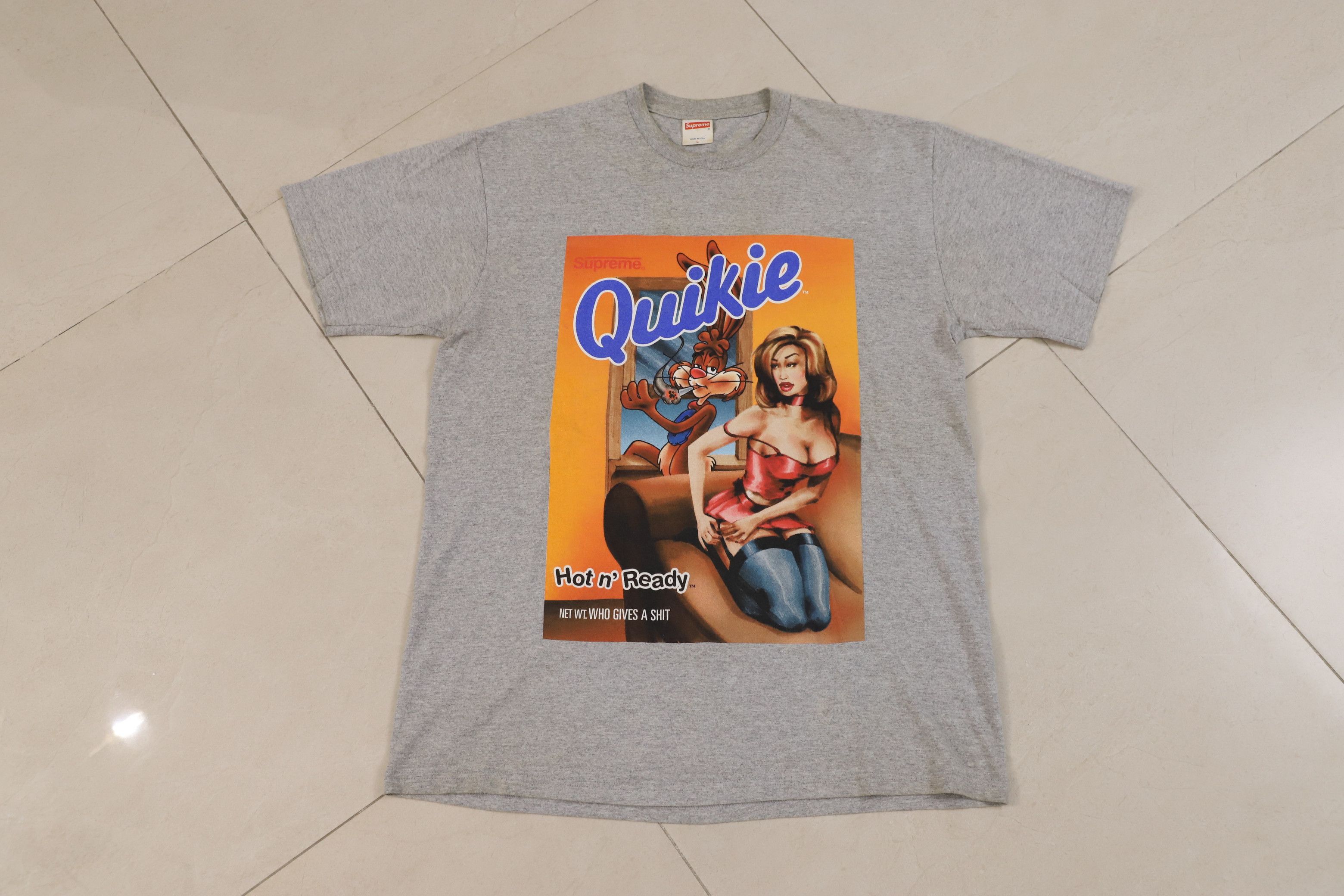 Supreme Supreme 2005 Quikie Quickie Tee T-Shirt Grey size Large Size US L / EU 52-54 / 3 - 2 Thumbnail
