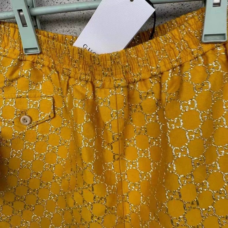 Gucci Gucci Yellow full-print shorts 2503-Nextarrow Size US 26 / EU 42 - 3 Thumbnail