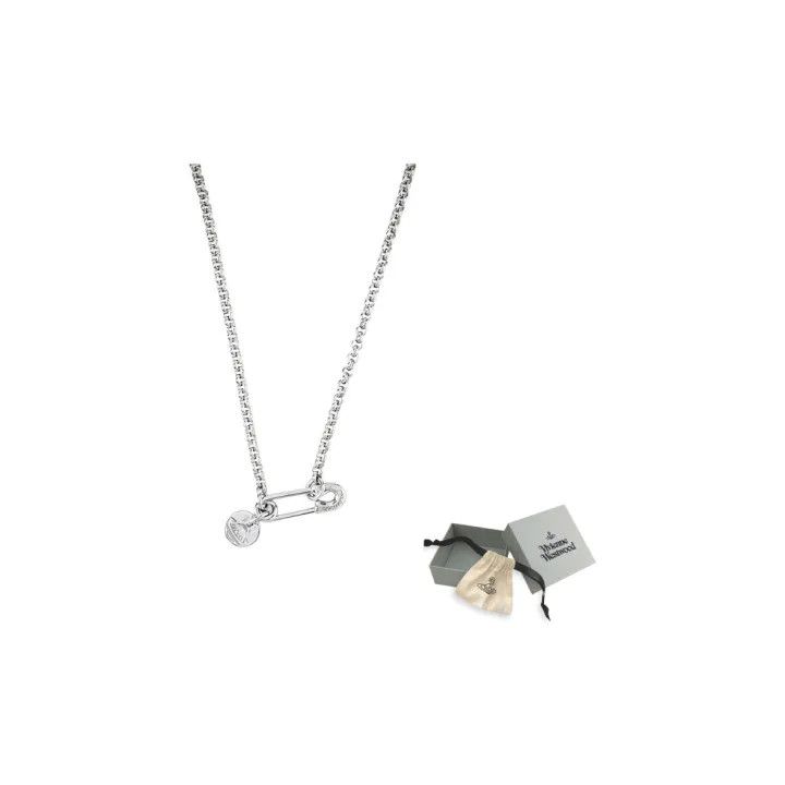 Vivienne Westwood Vivienne Westwood Imogene Safety Pin Necklace 0079 Size ONE SIZE - 1 Preview