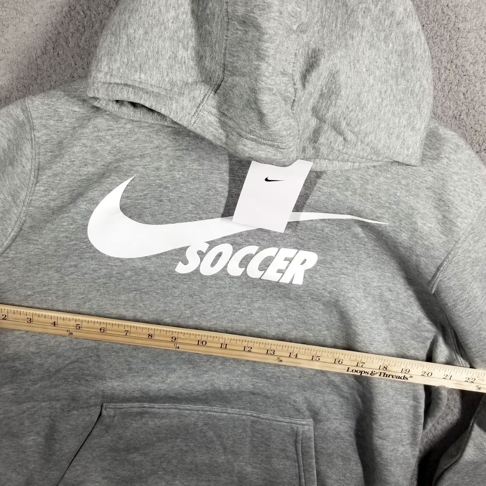 Nike Nike Hoodie Men Pullover Graphic Logo Hooded Sweatshirt L Gray Size US L / EU 52-54 / 3 - 6 Thumbnail