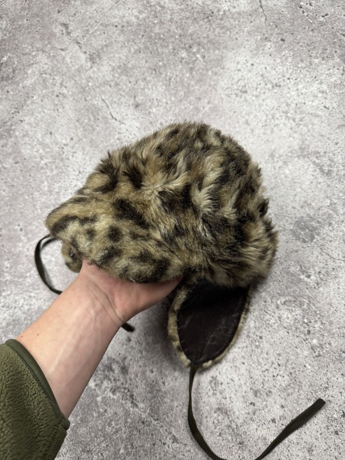 Japanese Brand Y2K Leopard Ushanka Leather Hat with Ears Asap Travis Style Size ONE SIZE - 4 Thumbnail