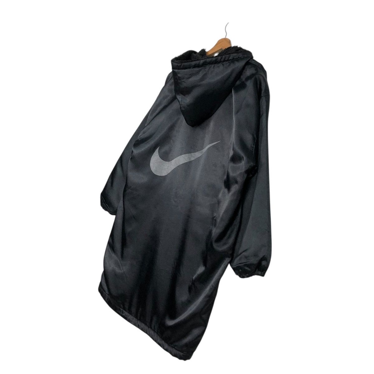 Nike 🔥VINTAGE NIKE LONG JACKET BLANKET BIG SWOOSH BACK HIT Size US L / EU 52-54 / 3 - 12 Thumbnail
