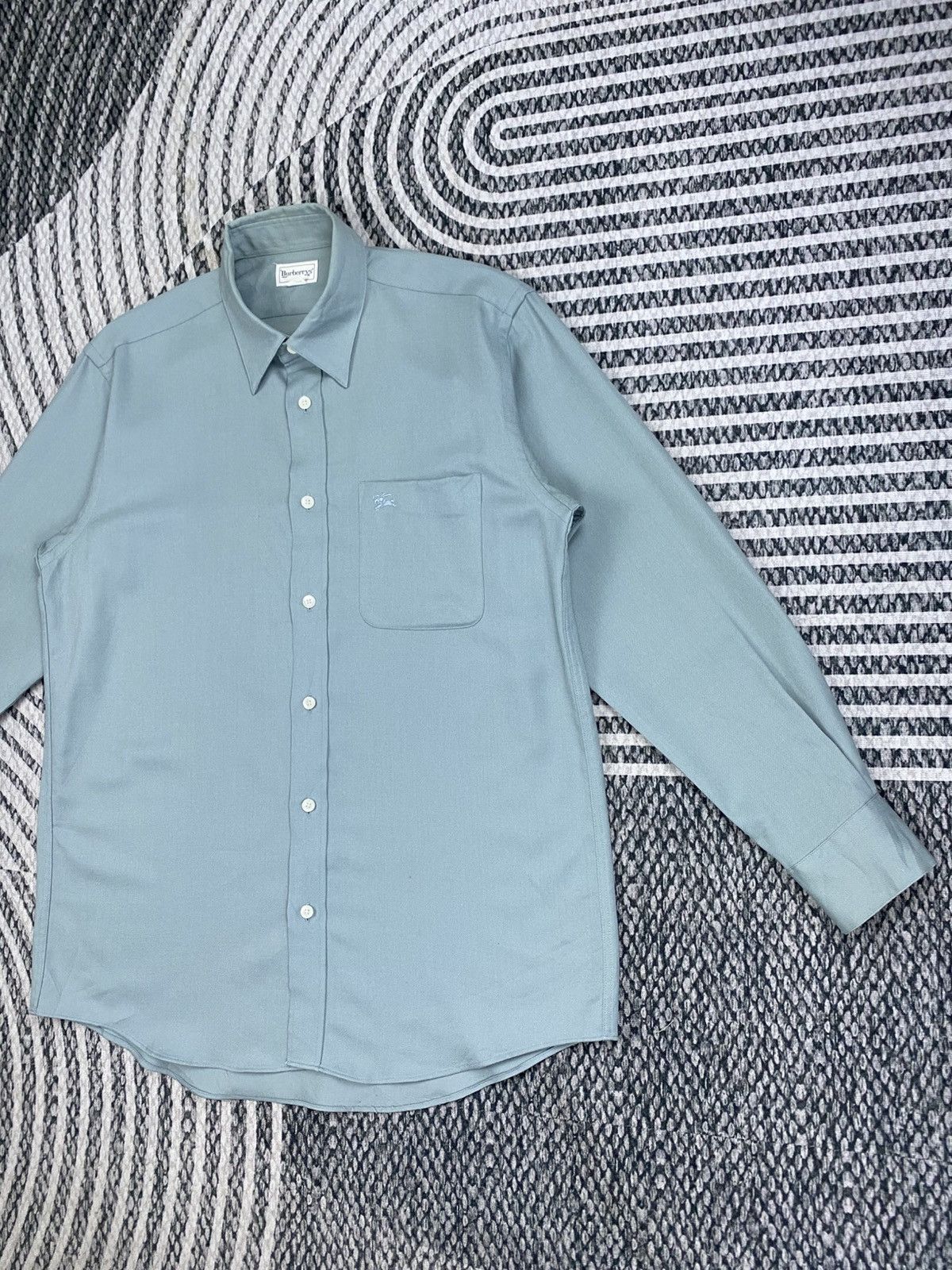 Burberry 🔥Vintage 80s Burberrys Casual Button Ups Wool Shirt Size US M / EU 48-50 / 2 - 4 Thumbnail