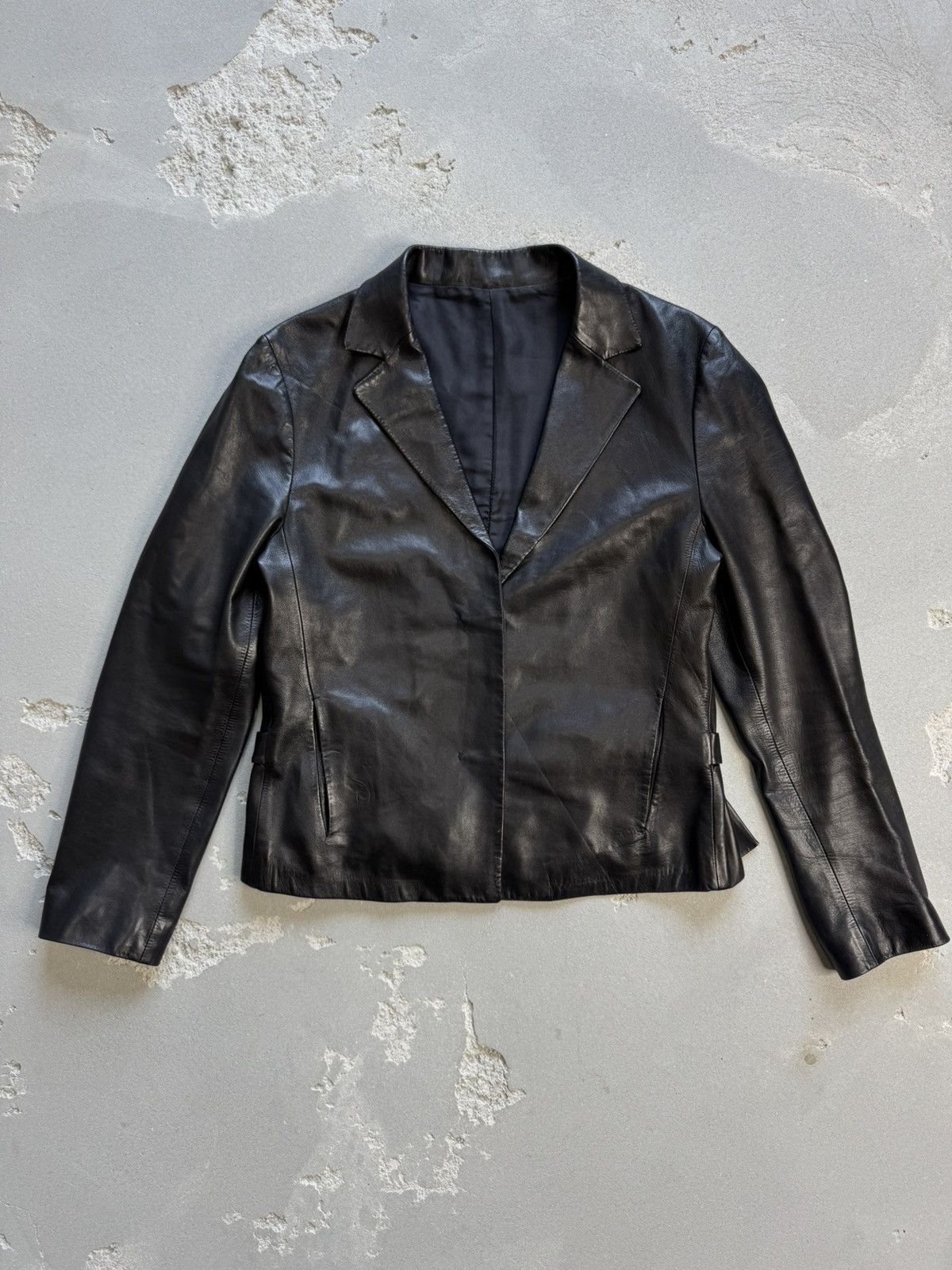 Jil Sander Jil Sander - Vintage Leather Blazer Size XS / US 0-2 / IT 36-38 - 1 Thumbnail