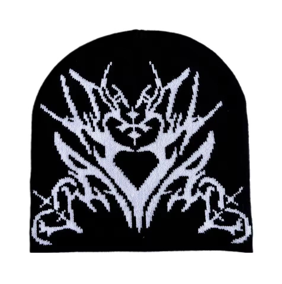 Other Streetwear Hip Hop Punk Knitted Printed Beanie Hat Size ONE SIZE - 2 Thumbnail