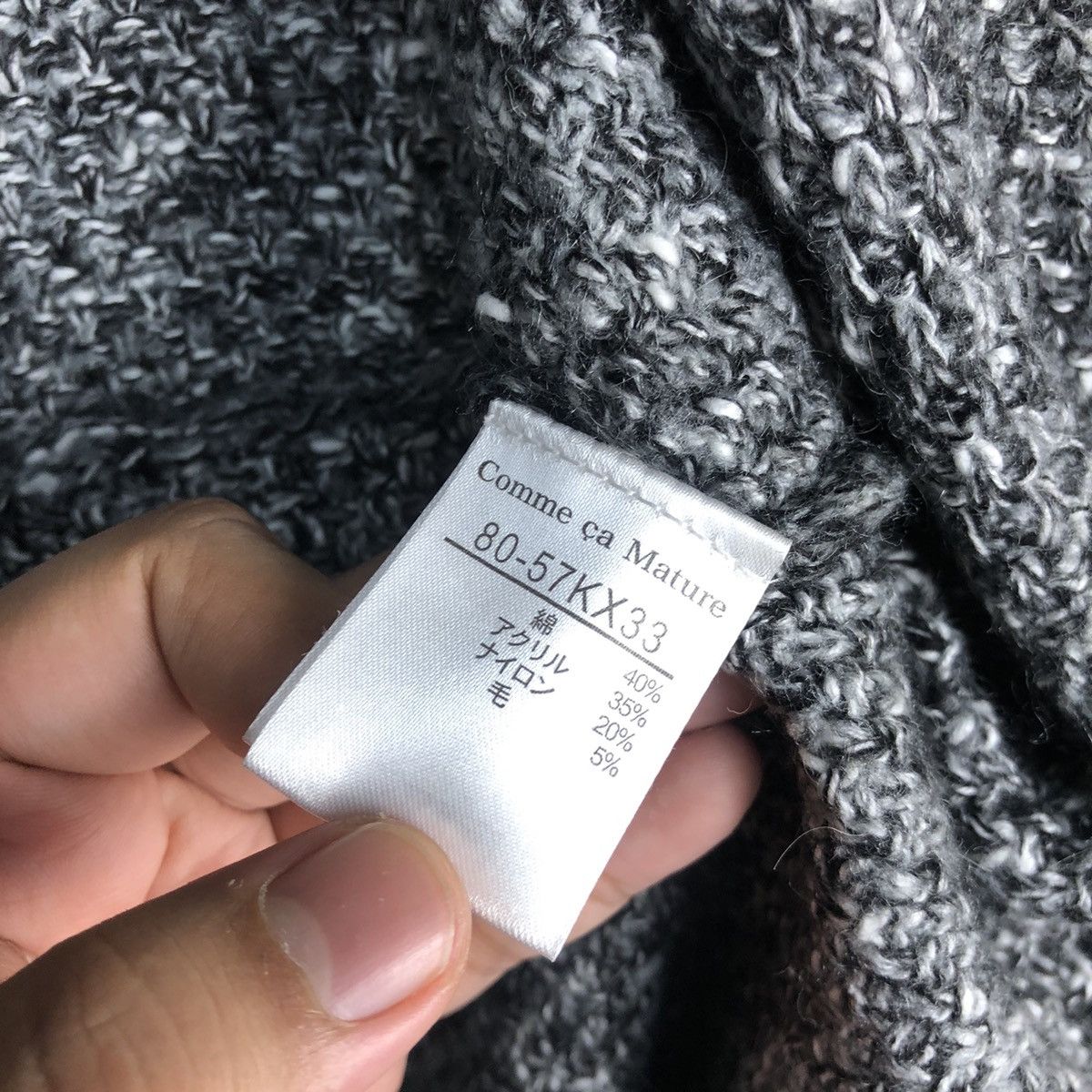 Homespun Knitwear Comme Ca Mature Grey Knitwear cardigan #A1796 Size M / US 6-8 / IT 42-44 - 11 Thumbnail