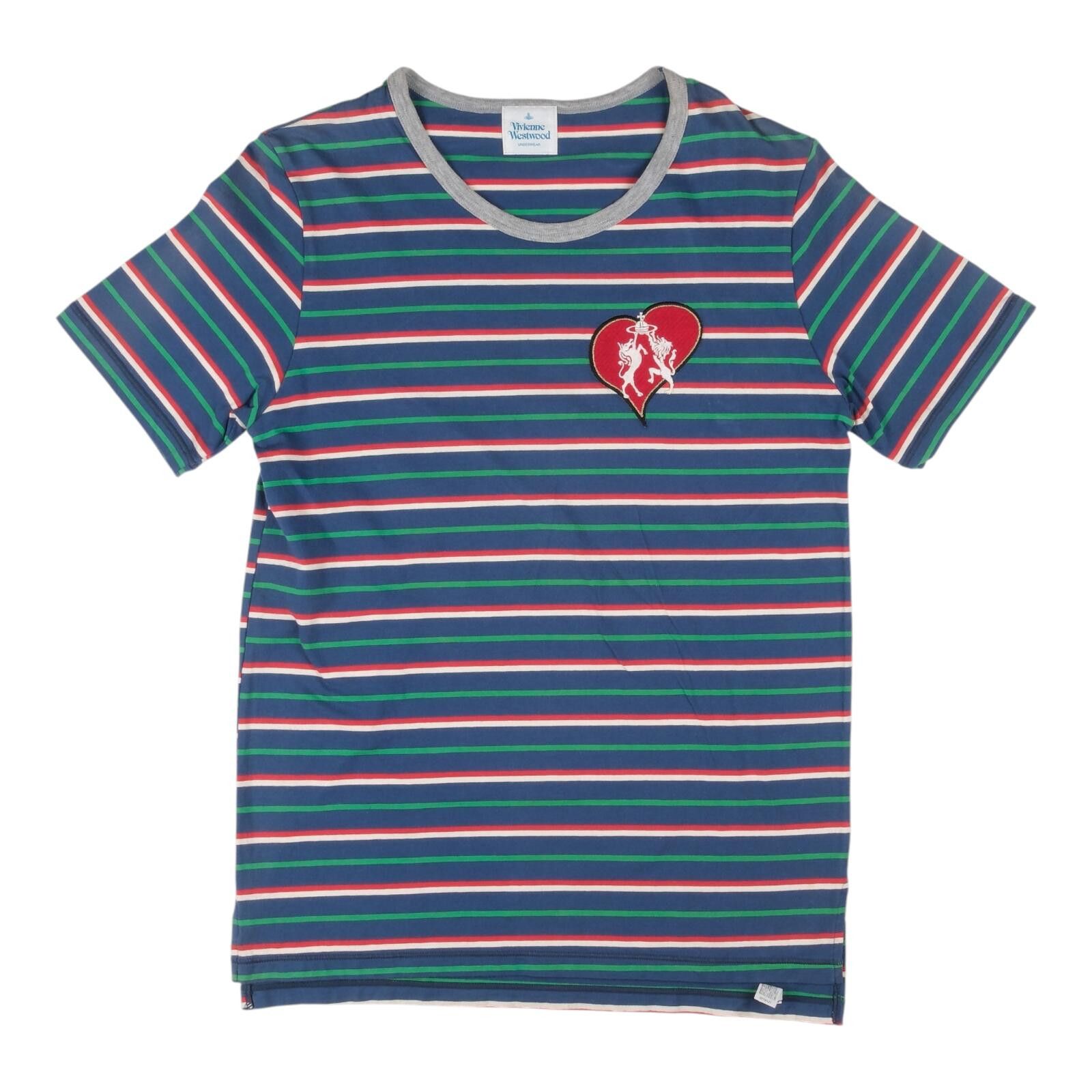 Vivienne Westwood Vivienne Westwood Orb Lion & Unicorn Heart Striped Tee Size ONE SIZE - 1 Preview