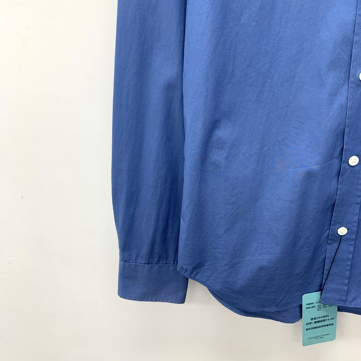 Burberry Burberry Blue Knight Embroidered Long Sleeve Shirt K26WX Size US S / EU 44-46 / 1 - 4 Thumbnail