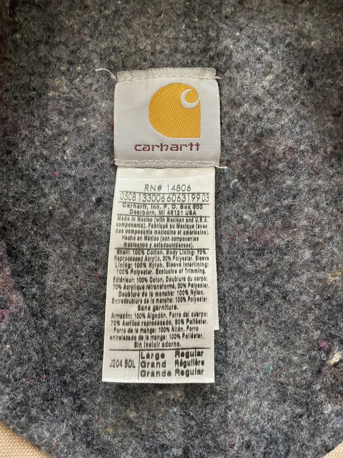 Carhartt Vintage Carhartt Detroit Work Jacket Sun Faded Tan / Gray Size US L / EU 52-54 / 3 - 4 Thumbnail
