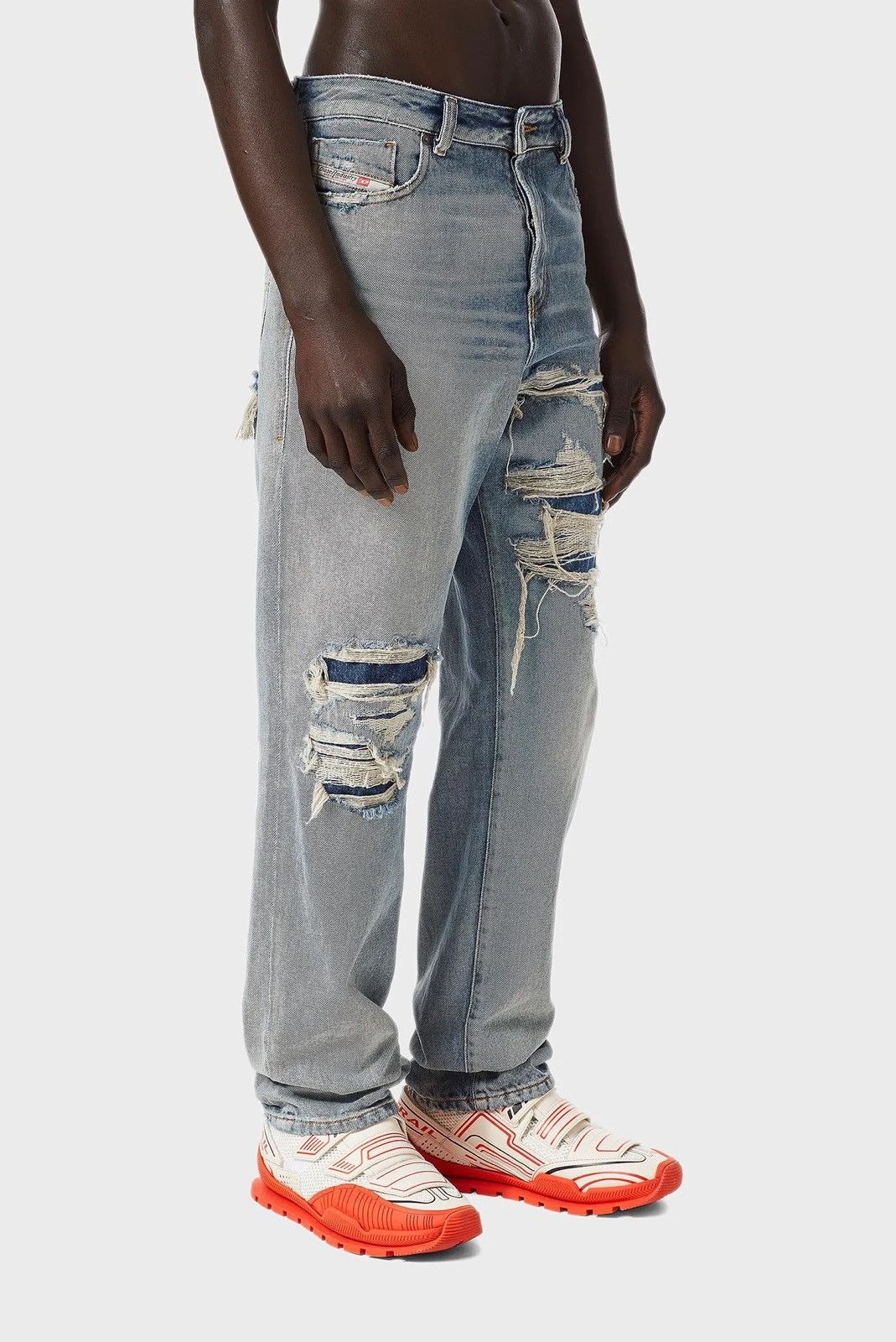 Diesel DIESEL D-Rekiv-Z Washed Distressed Jeans Ripped Denim 09C90 Size US 30 / EU 46 - 5 Thumbnail