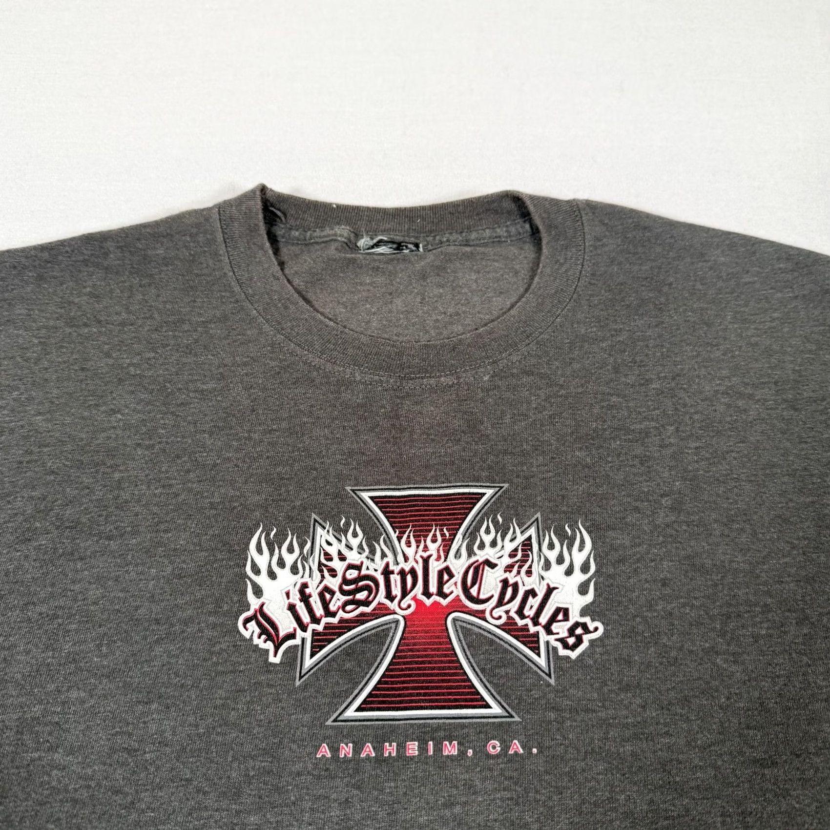 Vintage Vintage Shirt Mens Large Gray West Coast Choppers Flames Tribal Biker Surf Y2K Shirt T-Shirt Graphic Print Size US L / EU 52-54 / 3 - 3 Thumbnail
