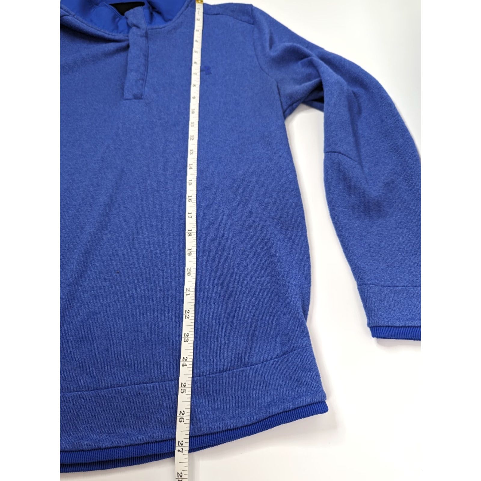 Under Armour Under Armour Mens Large Golf Pullover Sweater 1/4 Button Front Long Sleeve Blue Embroidered Logo Knit Polo Casual Outdoor Vintage: No Size US L / EU 52-54 / 3 - 5 Thumbnail