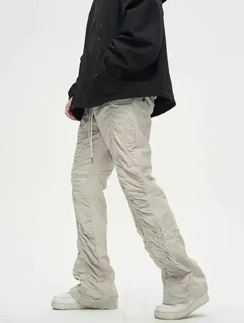 Other Beige Stack Plated Wide Flared Sweatpants Size US 32 / EU 48 - 7 Thumbnail