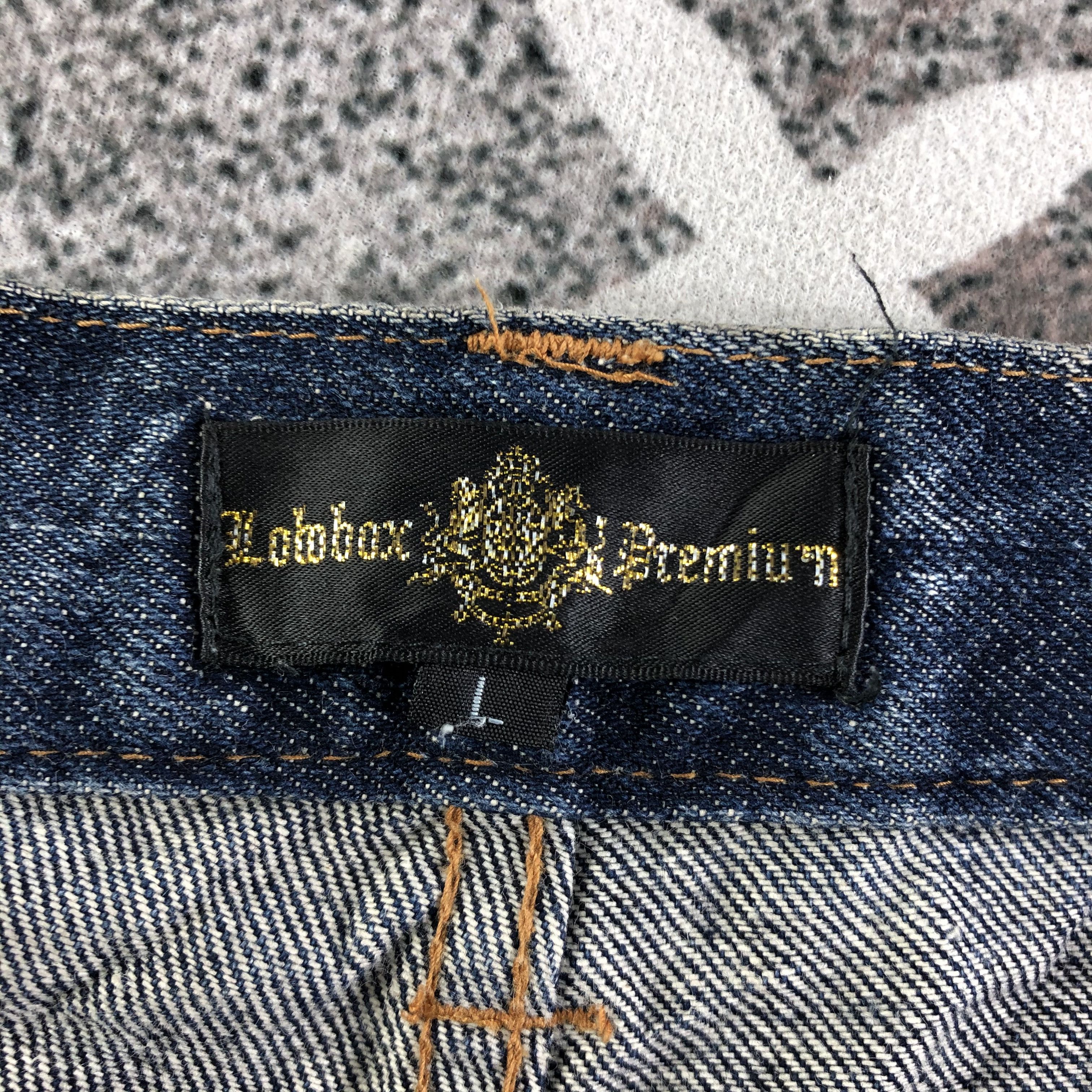 Japanese Brand Lowbox Flared Jeans Distressed Denim KJ1958 Size US 30 / EU 46 - 10 Thumbnail