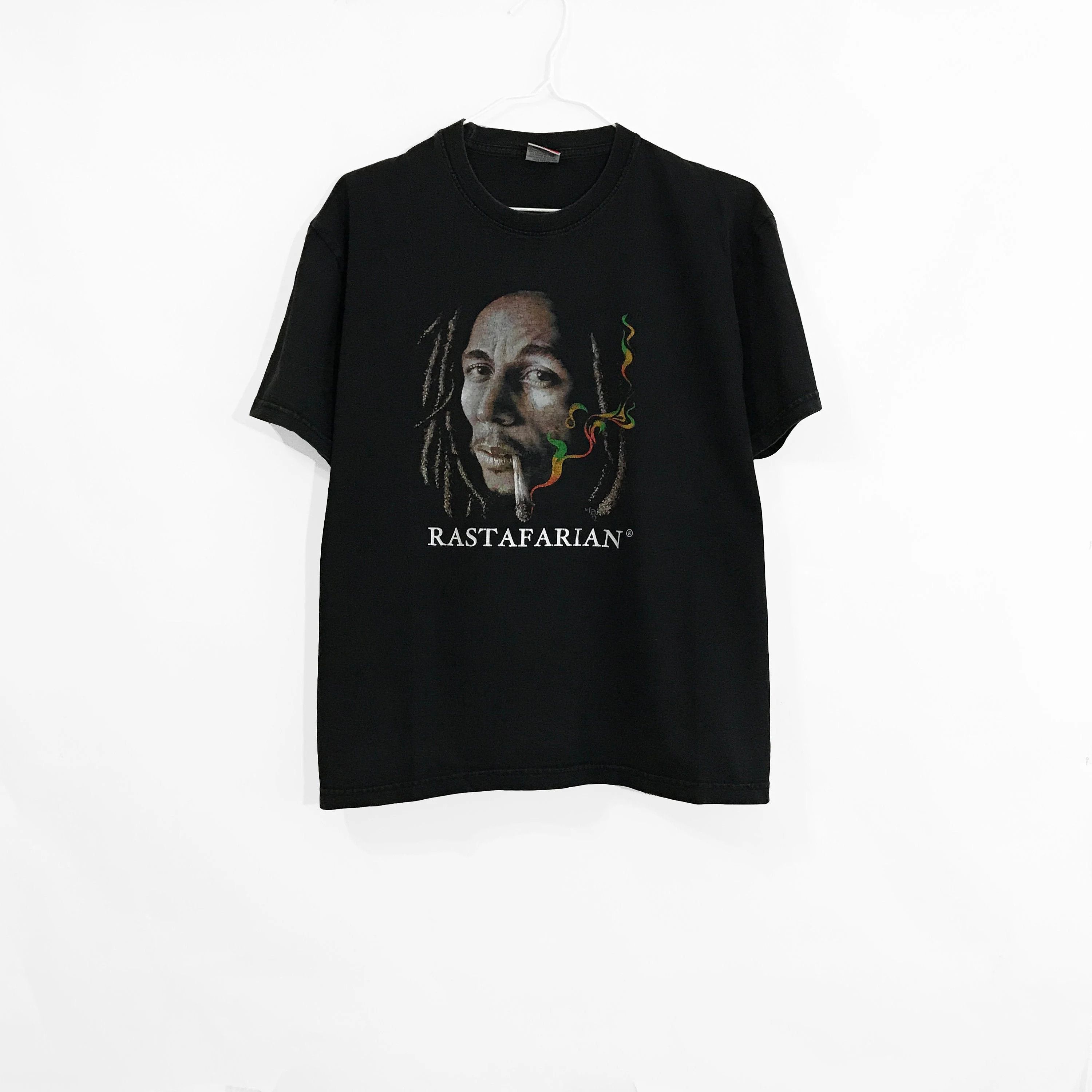 Bob Marley Vintage 90's Bob Marley Rastafarian T-shirt Size US L / EU 52-54 / 3 - 1 Thumbnail