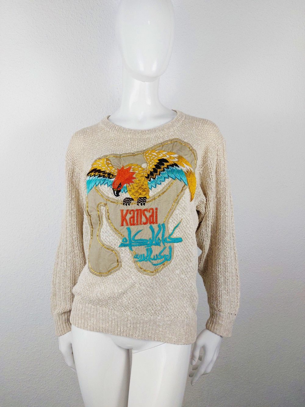 Kansai Yamamoto Kansai Yamamoto Japan Applique Eagle Arabic Jumper Size US S / EU 44-46 / 1 - 2 Thumbnail